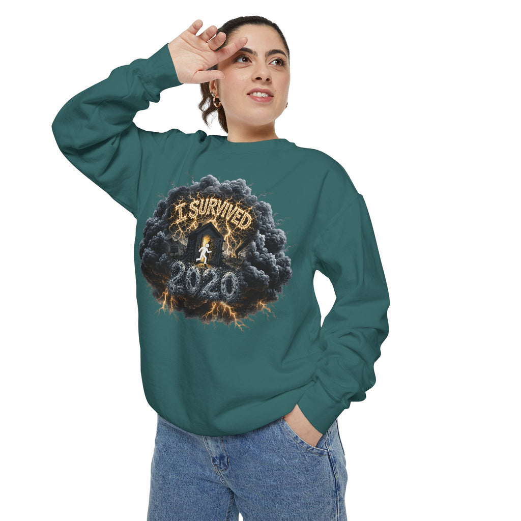 I Survived 2020 — Director's Cut Original Design Teaser Sweatshirt | Season 1 Premiere Drop Unisex Garment-Dyed Sweatshirt
