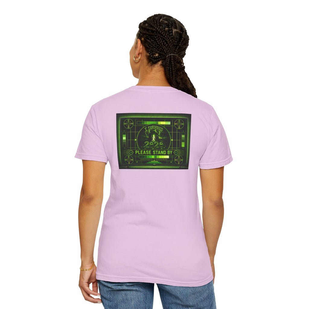 I Survived 2020 — "Please Stand By" Test Pattern Toxic Signal Tee Summer Premiere Unisex Garment-Dyed T-shirt