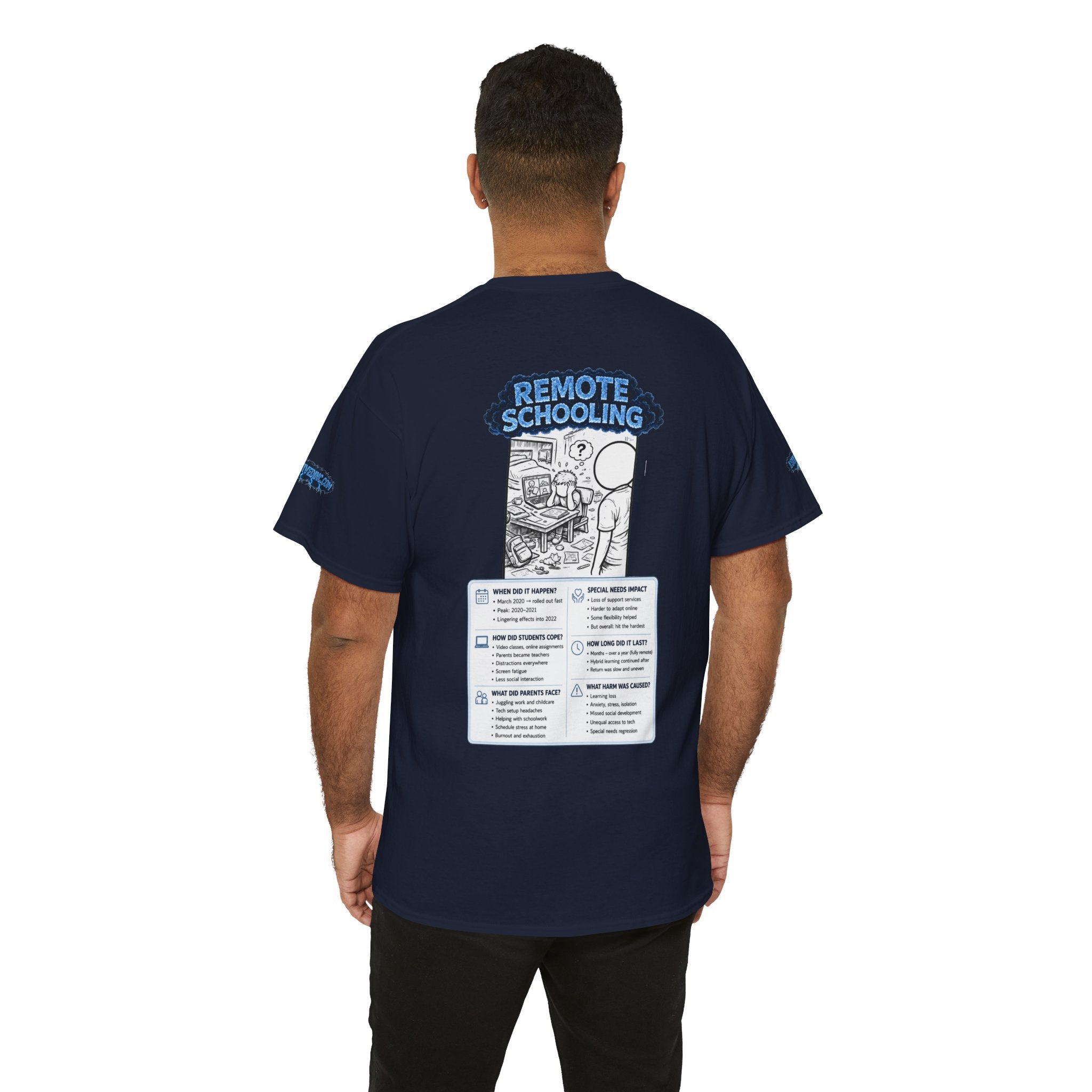 I Survived 2020 — LOCKDOWN S3:E3: Director's Cut Special Edition "Remote Schooling" Unisex Heavy Cotton Tee