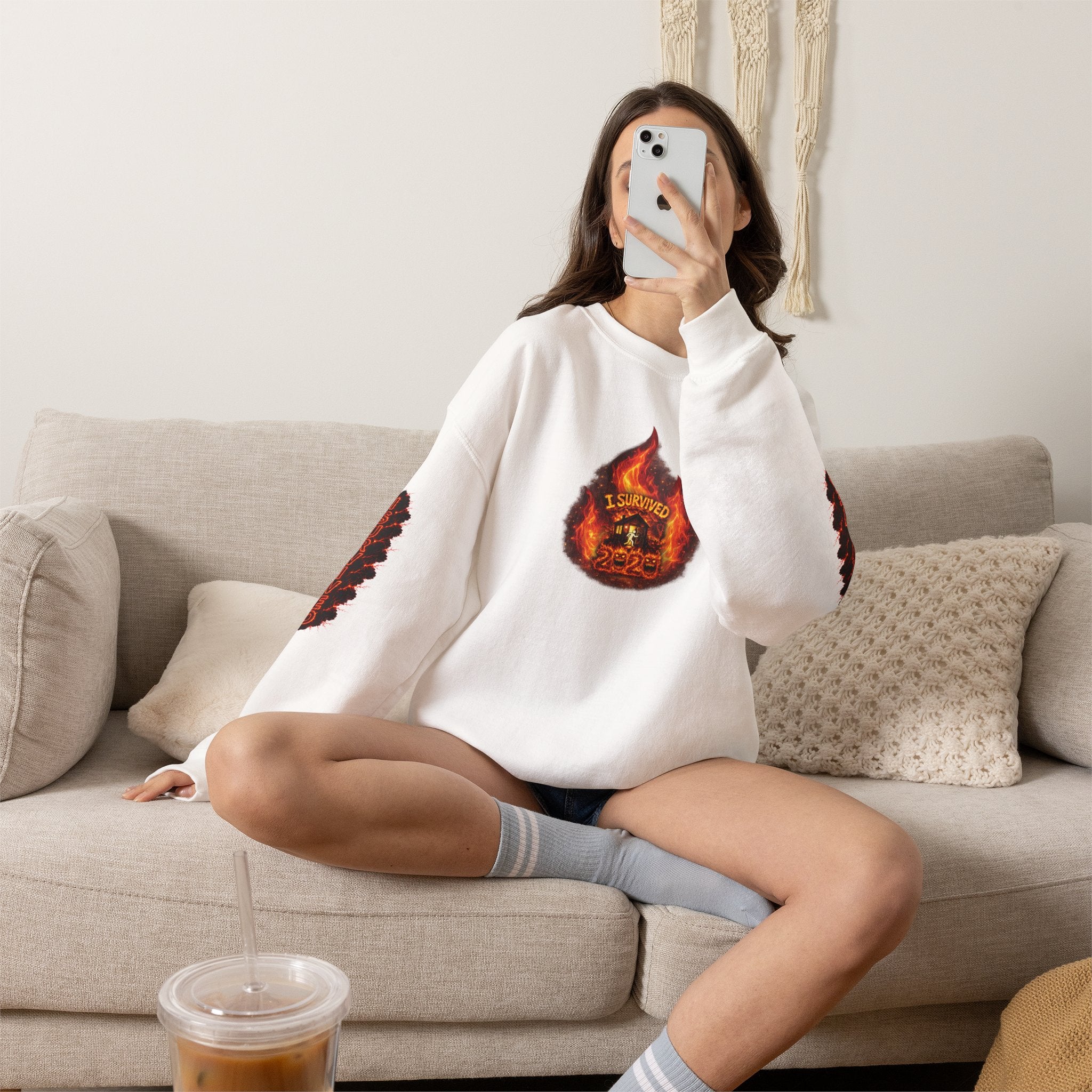 I Survived 2020 — WILDFIRES S2:E1: Director's Cut "Berry Creek" Memorial Unisex Heavy Blend™ Crewneck Sweatshirt
