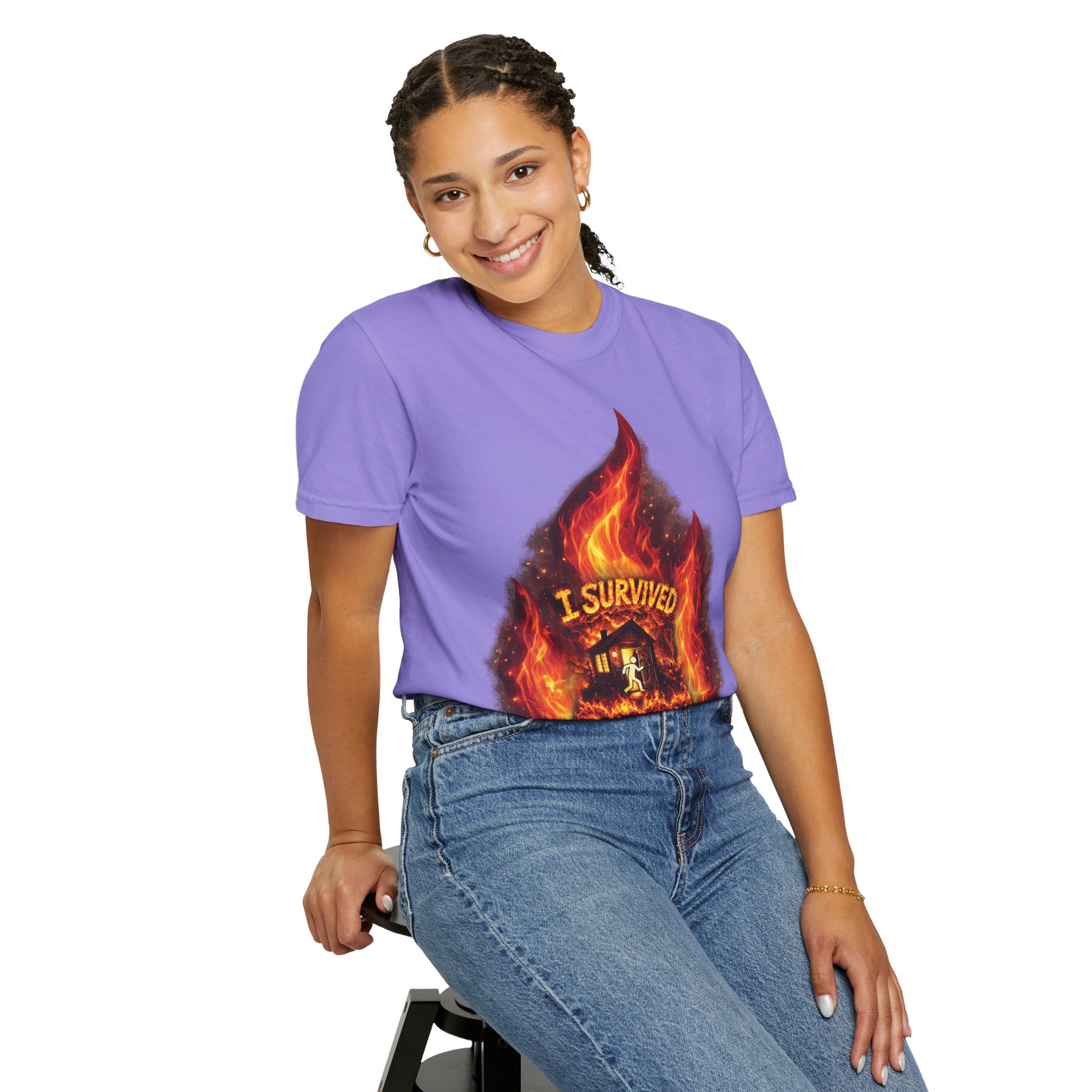 I Survived 2020 — Director's Cut S2:E3 "The California Wildfires" | Wildfire Edition Memorial Unisex Garment-Dyed T-shirt