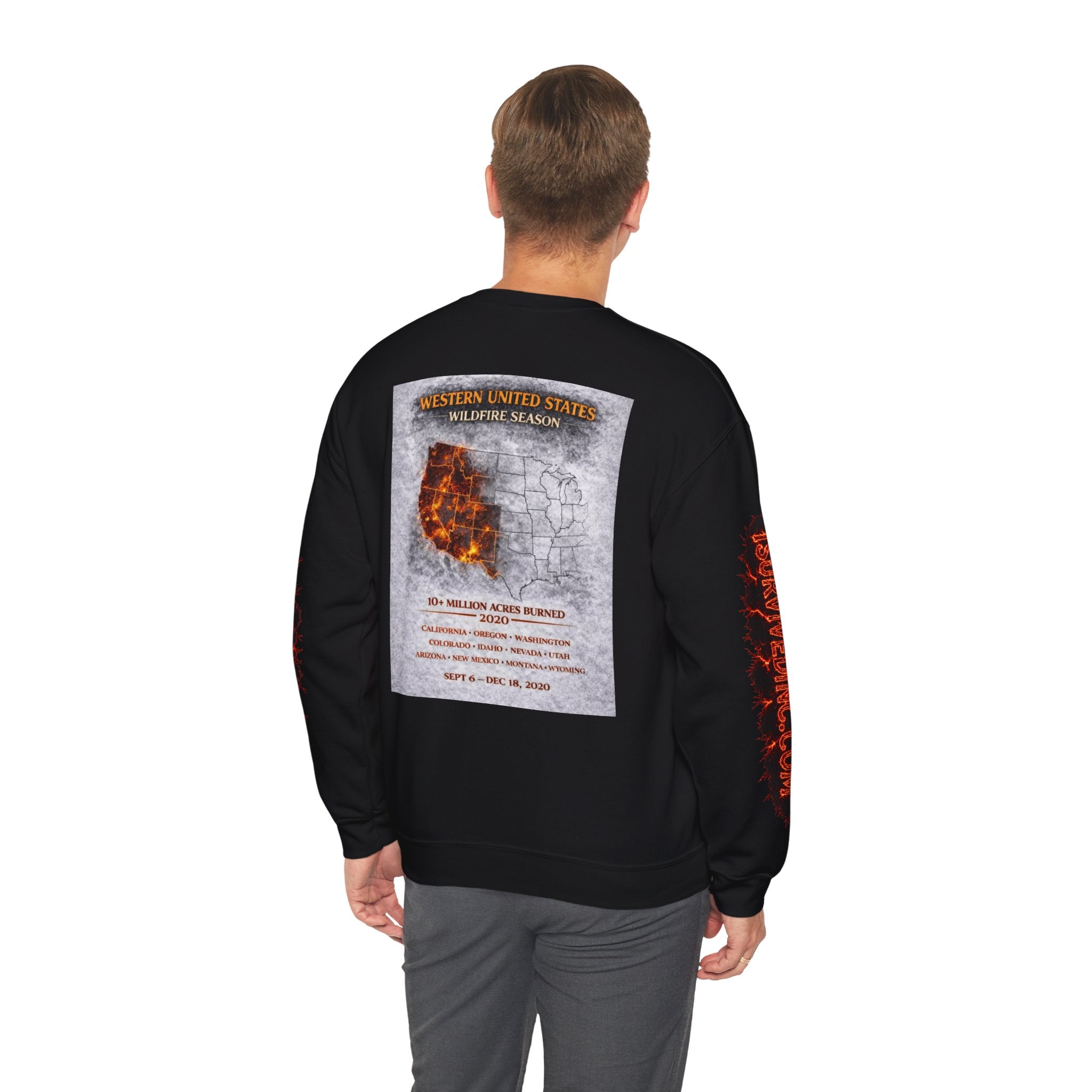 I Survived 2020 — S2:E4 "Western U.S. Wildfire Season" | Mid-Season Finale Pt. 1 | Wildfire Edition Memorial Unisex Heavy Blend™ Crewneck Sweatshirt