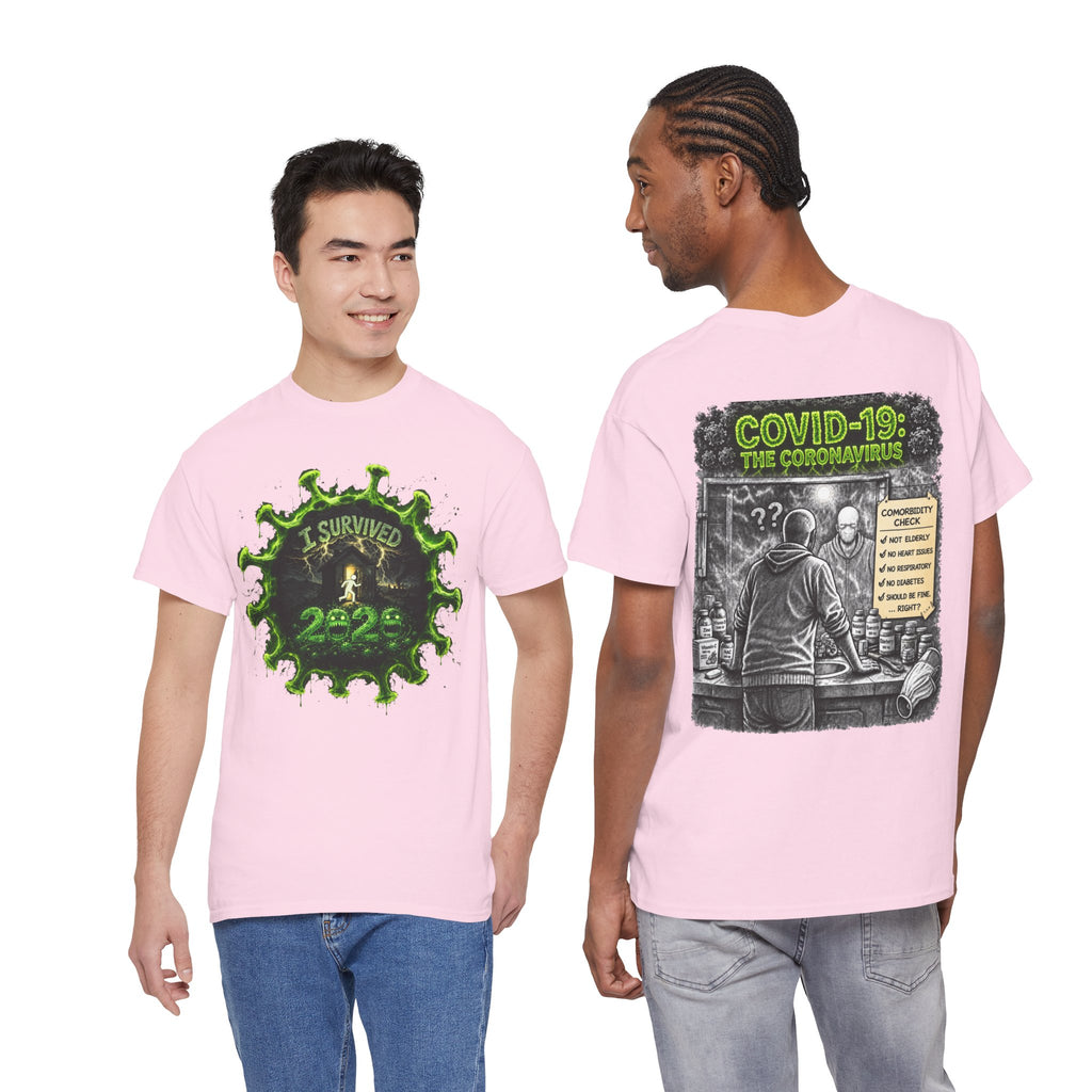 I Survived 2020 — Director's Cut S1:E1 "COVID-19: The Coronavirus" | Pandemic Edition Unisex Heavy Cotton Tee