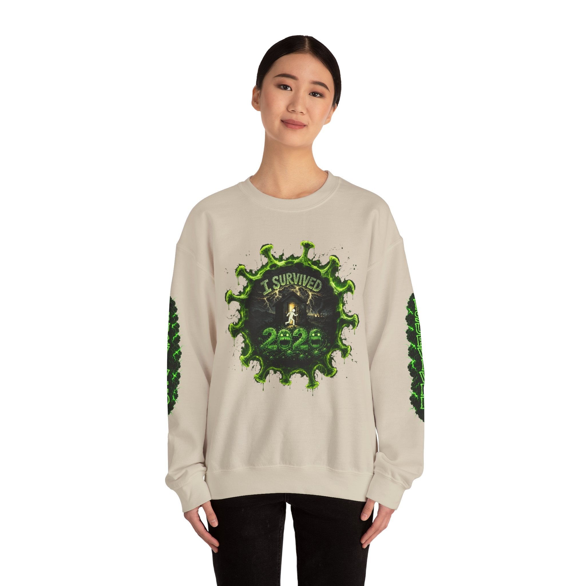 I Survived 2020 — Director's Cut S1:E3 "The Jab!" | Pandemic Edition Unisex Heavy Blend™ Crewneck Sweatshirt