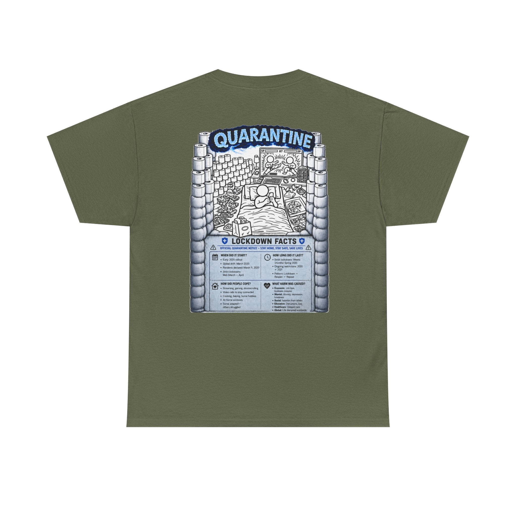 I Survived 2020 — LOCKDOWN S3:E1: "Quarantine" Unisex Heavy Cotton Tee