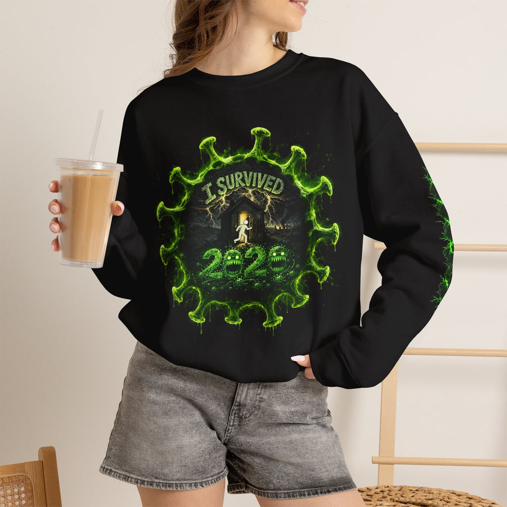 I Survived 2020 — Director's Cut S1:E3 "The Jab!" | Pandemic Edition Unisex Heavy Blend™ Crewneck Sweatshirt