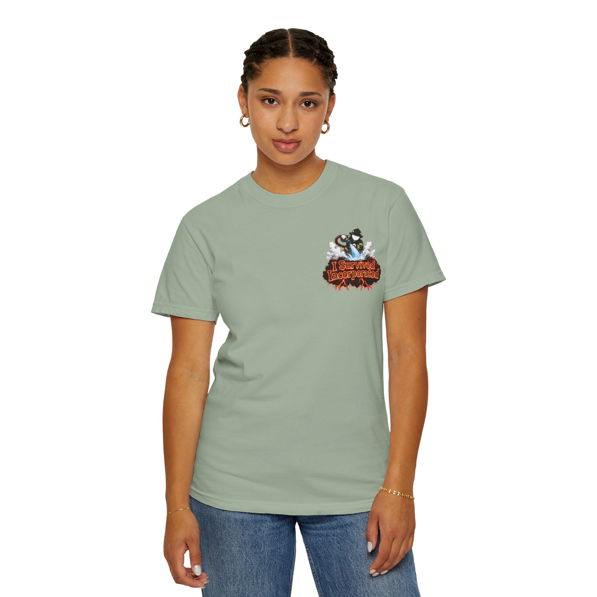 I Survived 2020 — "Please Stand By" Test Pattern Tee Wildfire Signal Edition Summer Premiere Unisex Garment-Dyed T-shirt