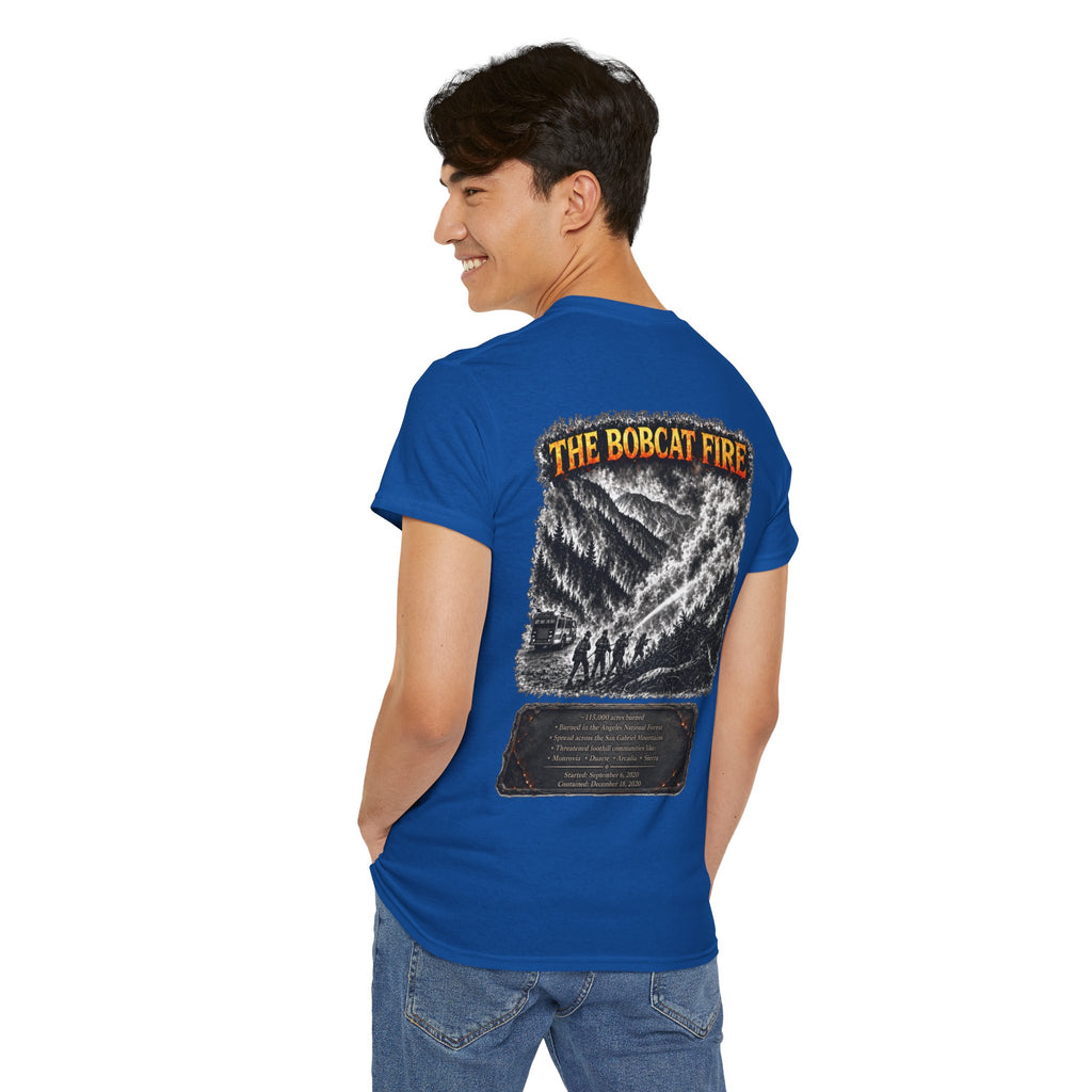 I Survived 2020 — WILDFIRES S2:E2: Director's Cut "The Bobcat Fire" Memorial Unisex Heavy Cotton Tee