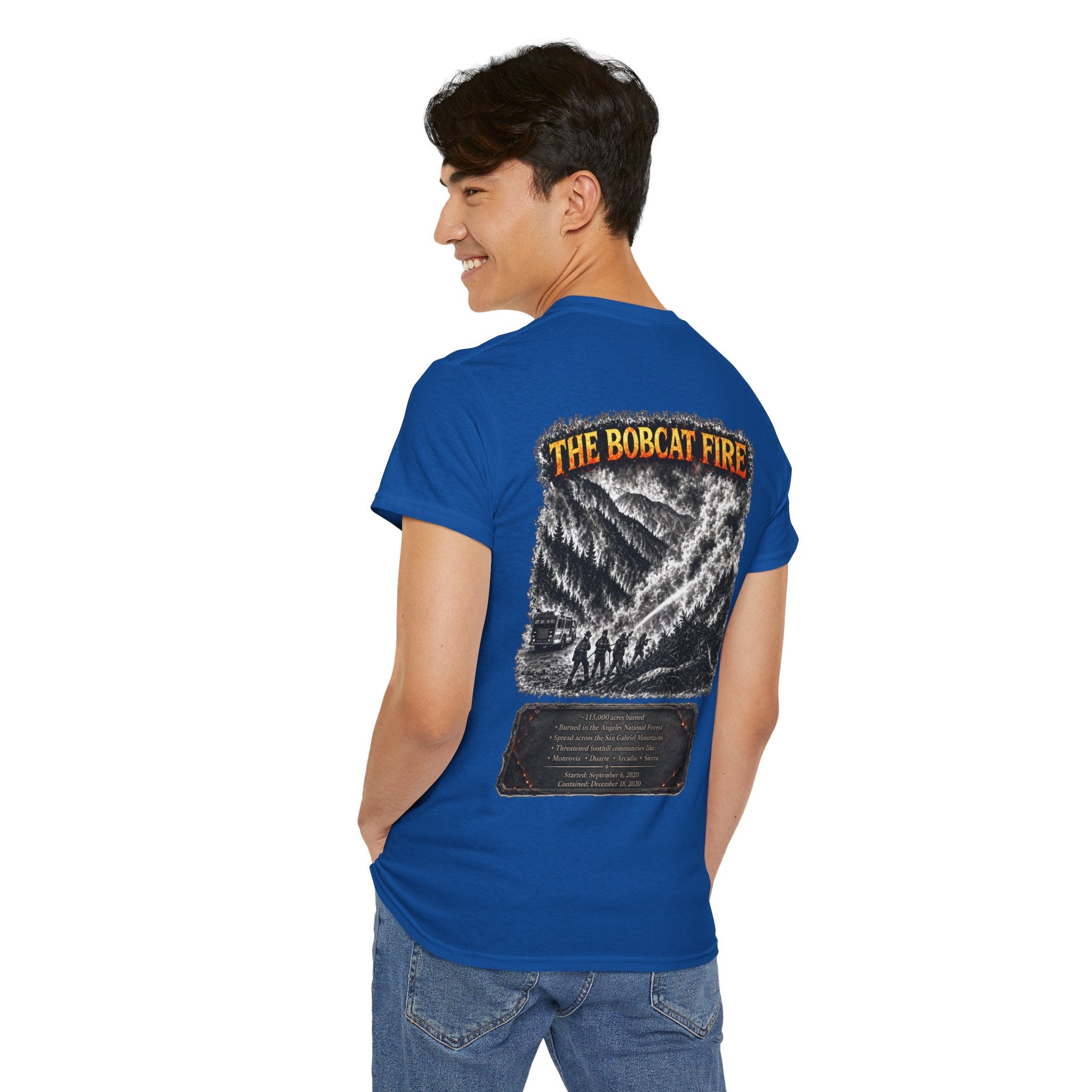I Survived 2020 — WILDFIRES S2:E2: Director's Cut "The Bobcat Fire" Memorial Unisex Heavy Cotton Tee