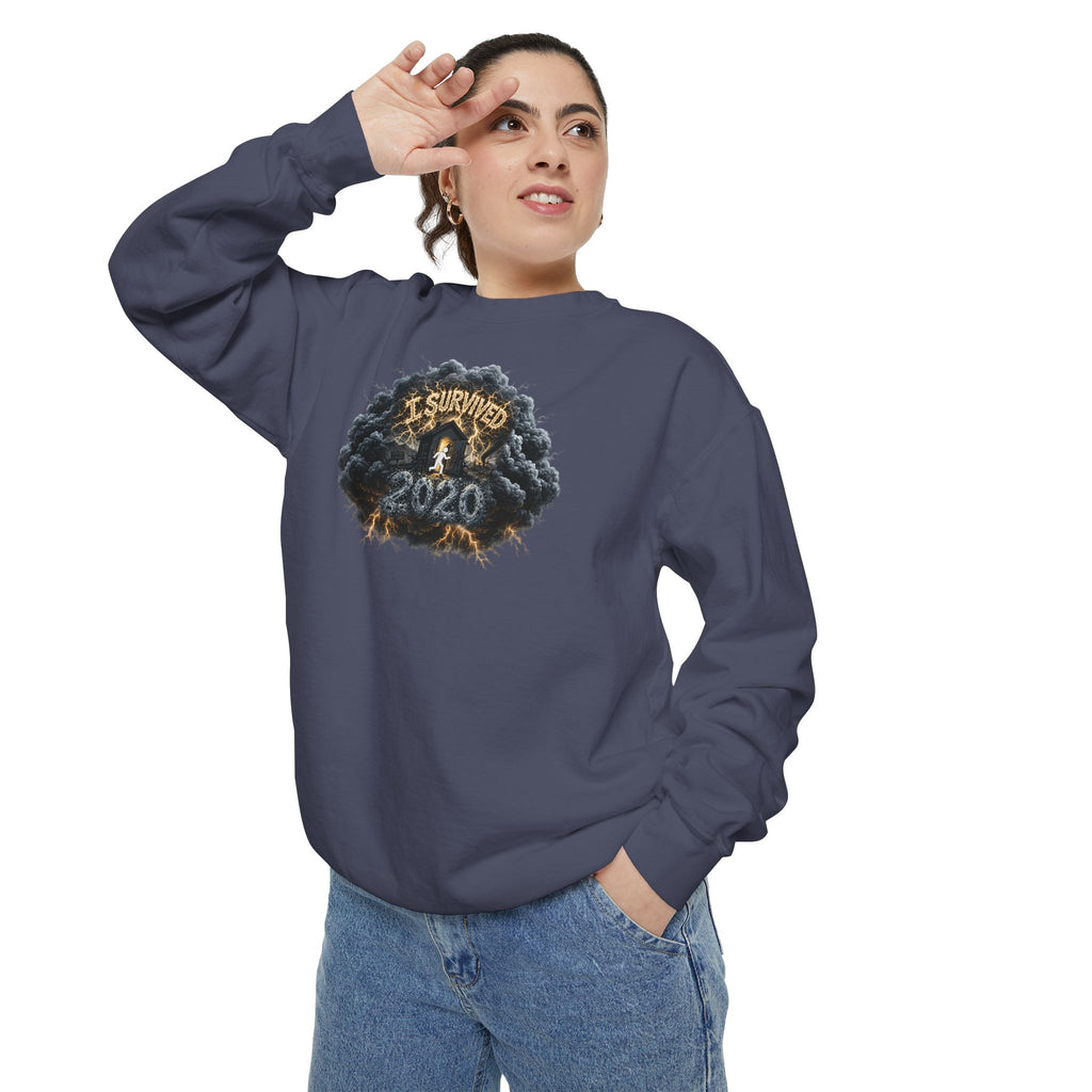 I Survived 2020 — Original PILOT Design: Director's Cut Unisex Garment-Dyed Sweatshirt