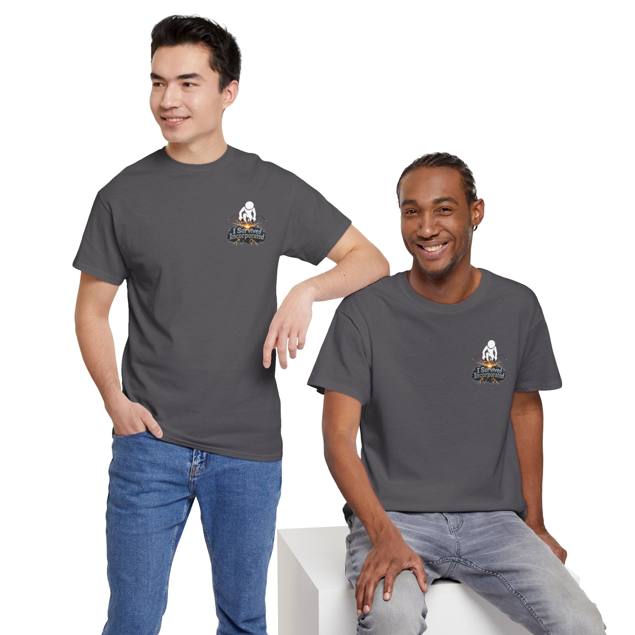 I Survived 2020 — "Please Stand By" Test Pattern Tee Summer Premier Unisex Heavy Cotton Tee
