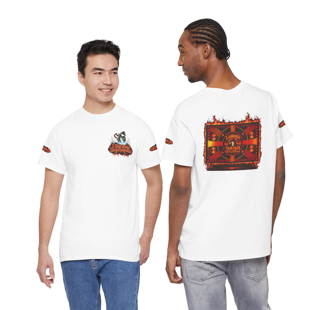 I Survived 2020 — "Please Stand By" Test Pattern Tee Wildfire Signal Special Edition Summer Premiere Unisex Heavy Cotton Tee