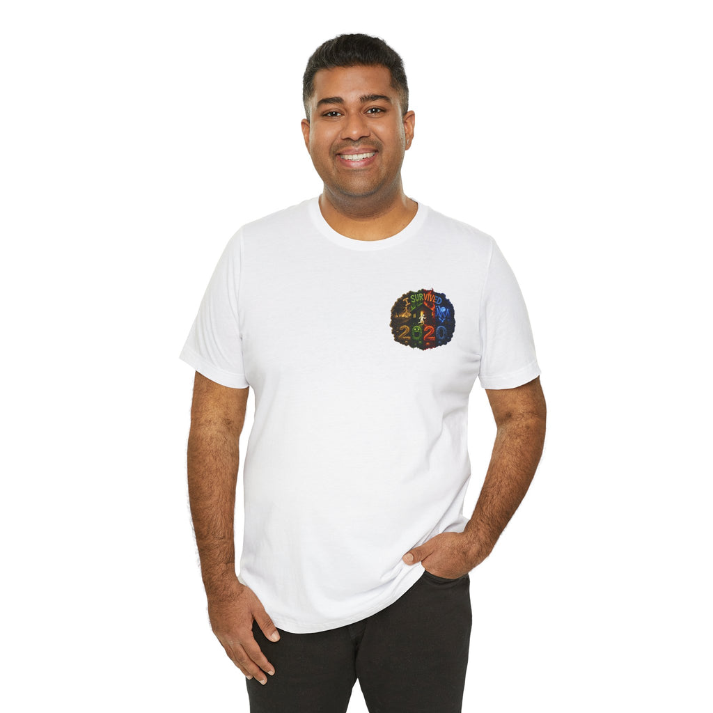 I Survived 2020 — "No Signal" Test Pattern Tee Alien Broadcast Finale Summer Premiere Unisex Jersey Short Sleeve Tee