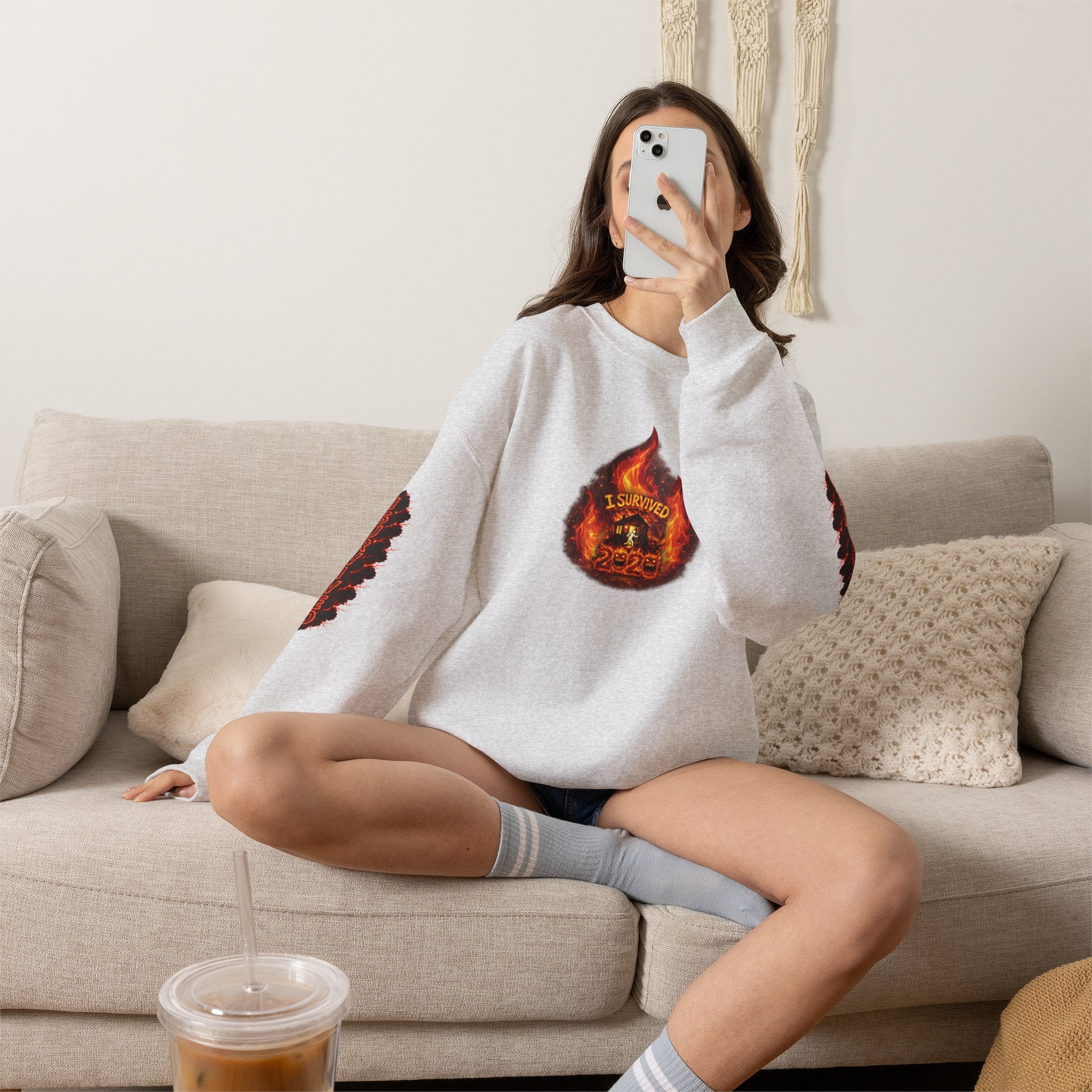 I Survived 2020 — WILDFIRES S2:E1: Director's Cut "Berry Creek" Memorial Unisex Heavy Blend™ Crewneck Sweatshirt
