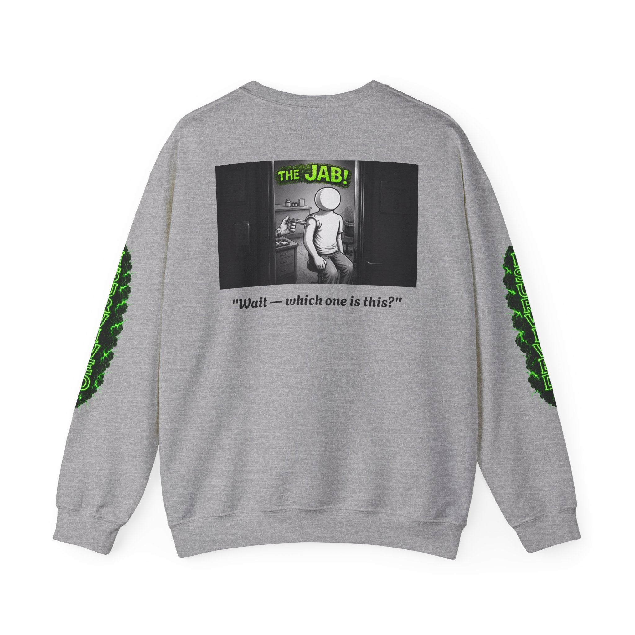 I Survived 2020 — Director's Cut S1:E3 "The Jab!" | Pandemic Edition Unisex Heavy Blend™ Crewneck Sweatshirt