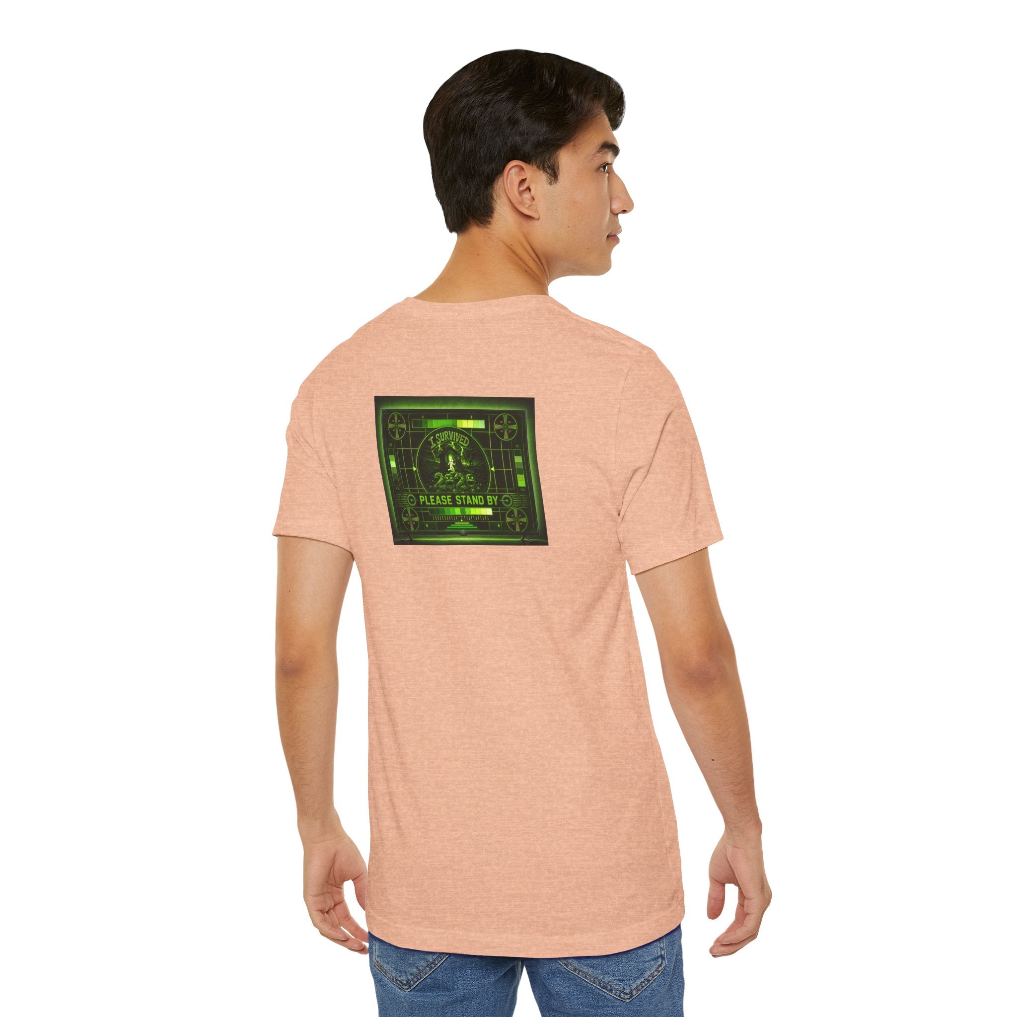 I Survived 2020 — "Please Stand By" Test Pattern Toxic Signal Tee Summer Premiere Unisex Jersey Short Sleeve Tee
