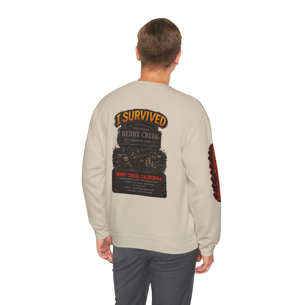 I Survived 2020 — Director's Cut S2:E2 "The Bobcat Fire" | Wildfire Edition Memorial Unisex Heavy Blend™ Crewneck Sweatshirt