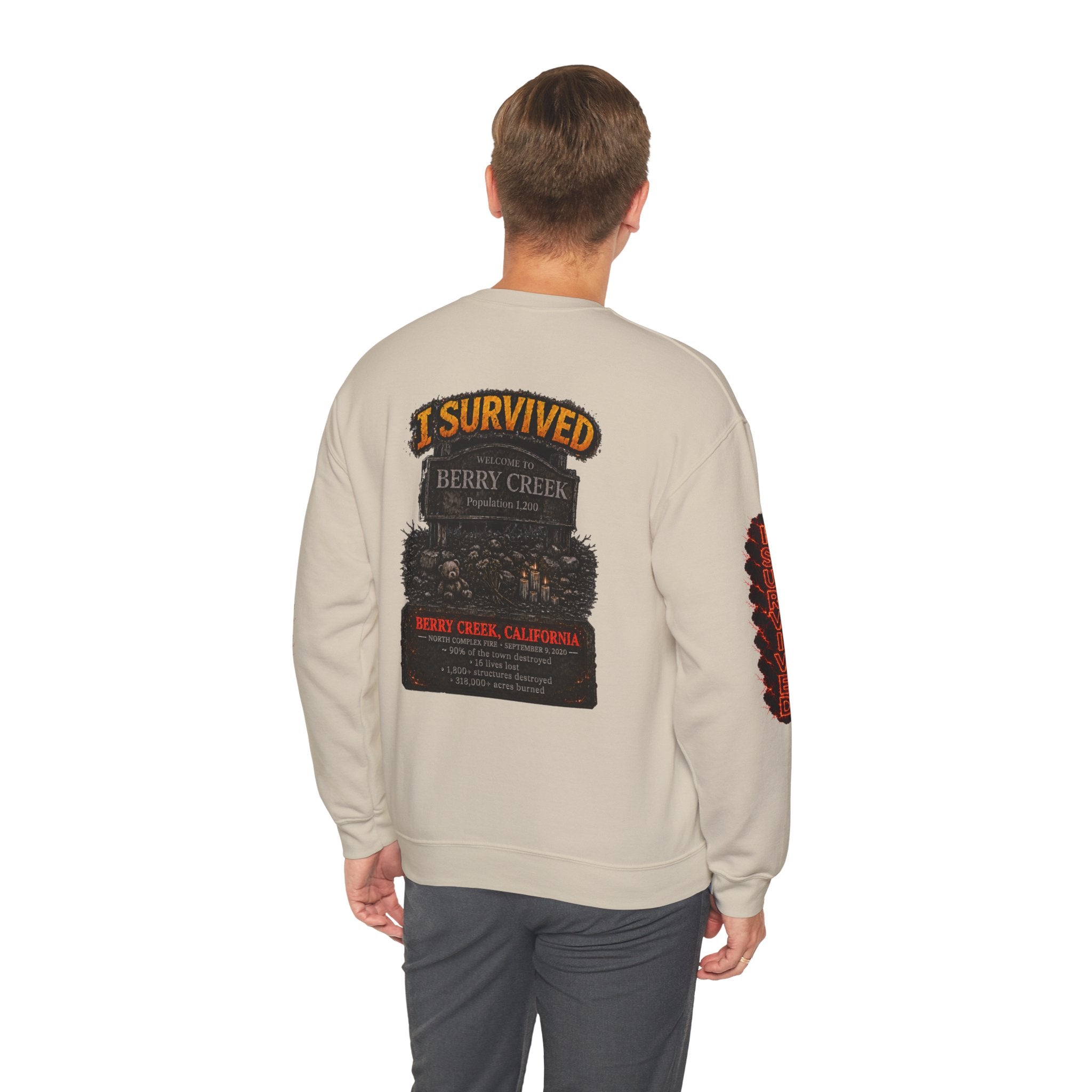 I Survived 2020 — Director's Cut S2:E2 "The Bobcat Fire" | Wildfire Edition Memorial Unisex Heavy Blend™ Crewneck Sweatshirt
