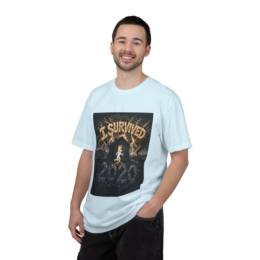 I Survived 2020 — Original Design Teaser Tee | Season 1 Premiere Drop Unisex Garment-Dyed T-shirt
