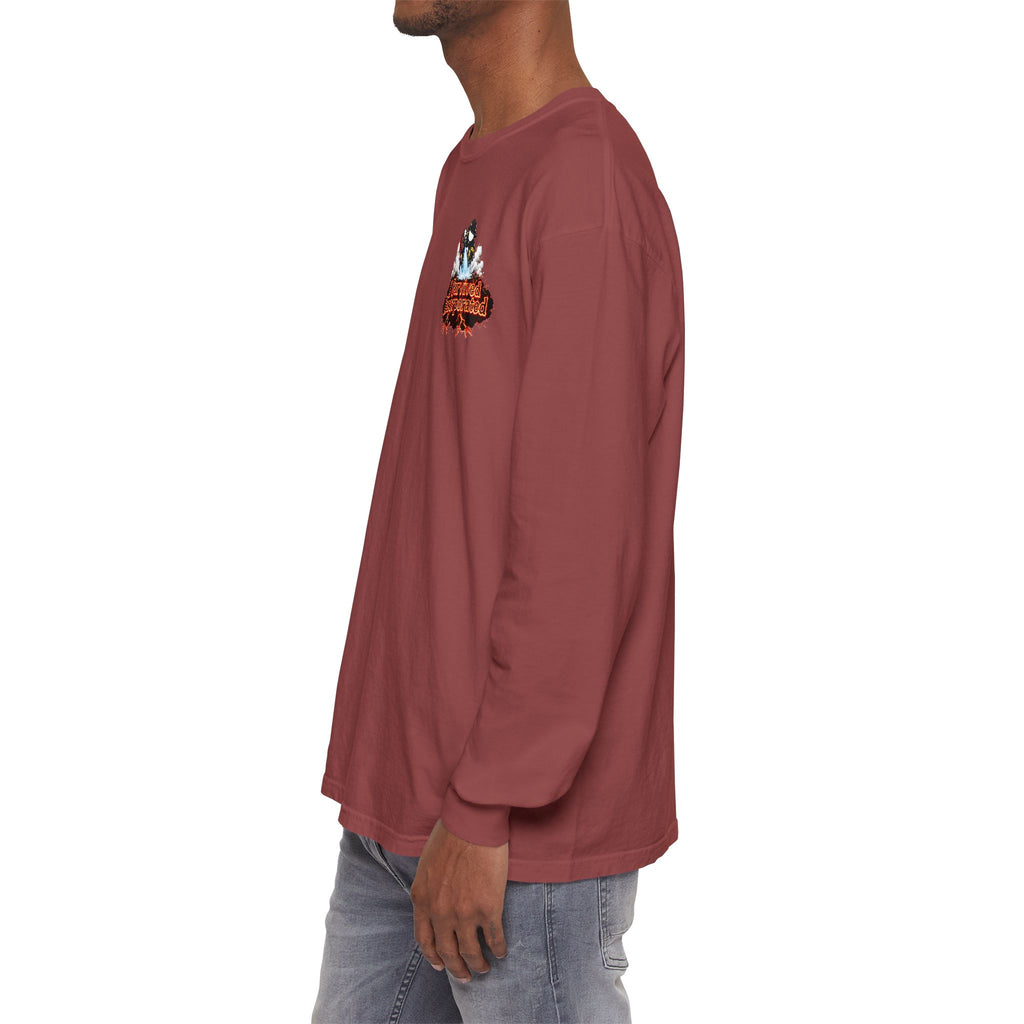 I Survived 2020 — "Please Stand By" Test Pattern Tee Wildfire Signal Edition Summer Premiere Unisex Garment-Dyed Long Sleeve T-Shirt
