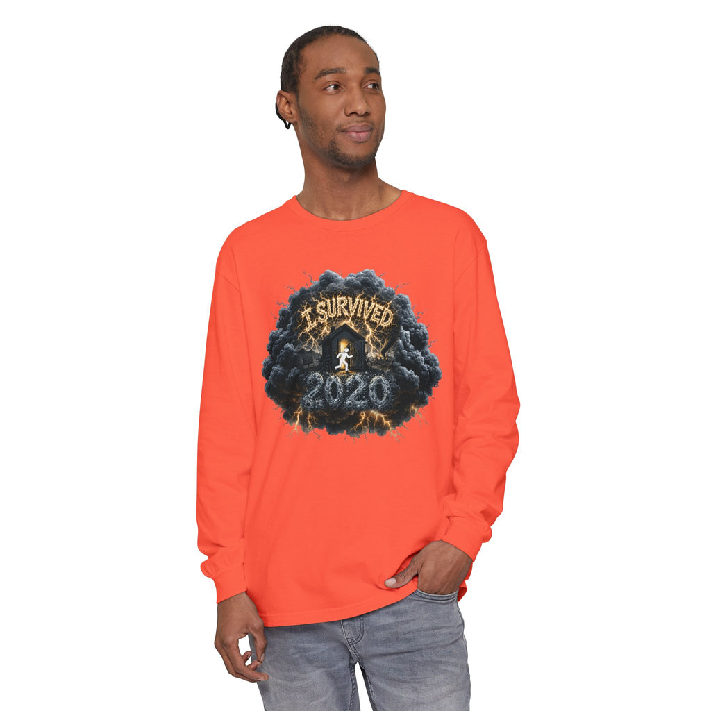 I Survived 2020 — Director's Cut Original Design Teaser Tee | Season 1 Premiere Drop Unisex Garment-Dyed Long Sleeve T-Shirt