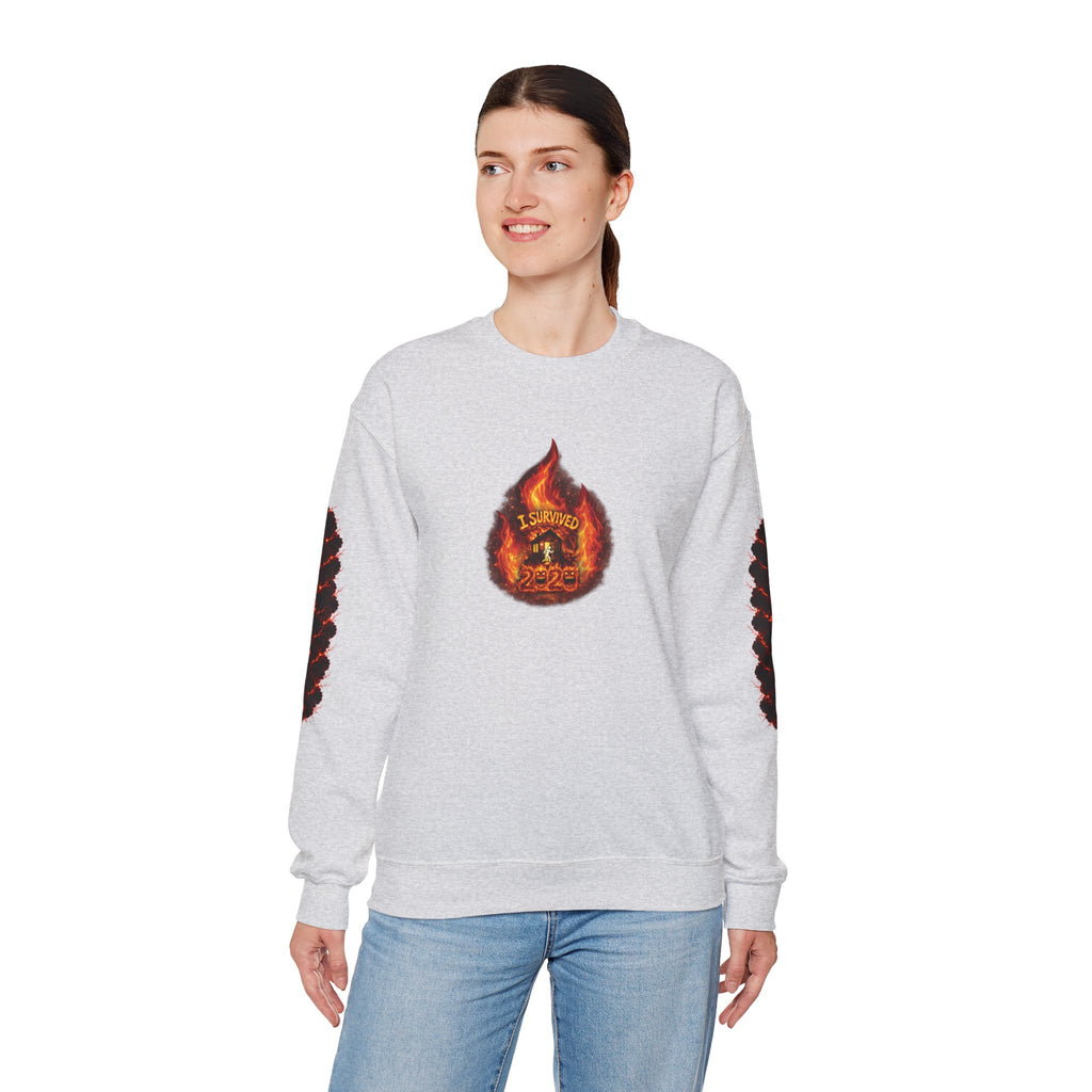 I Survived 2020 — WILDFIRES S2:E4: Director's Cut "Western U.S. Wildfire Season" Memorial Unisex Heavy Blend™ Crewneck Sweatshirt