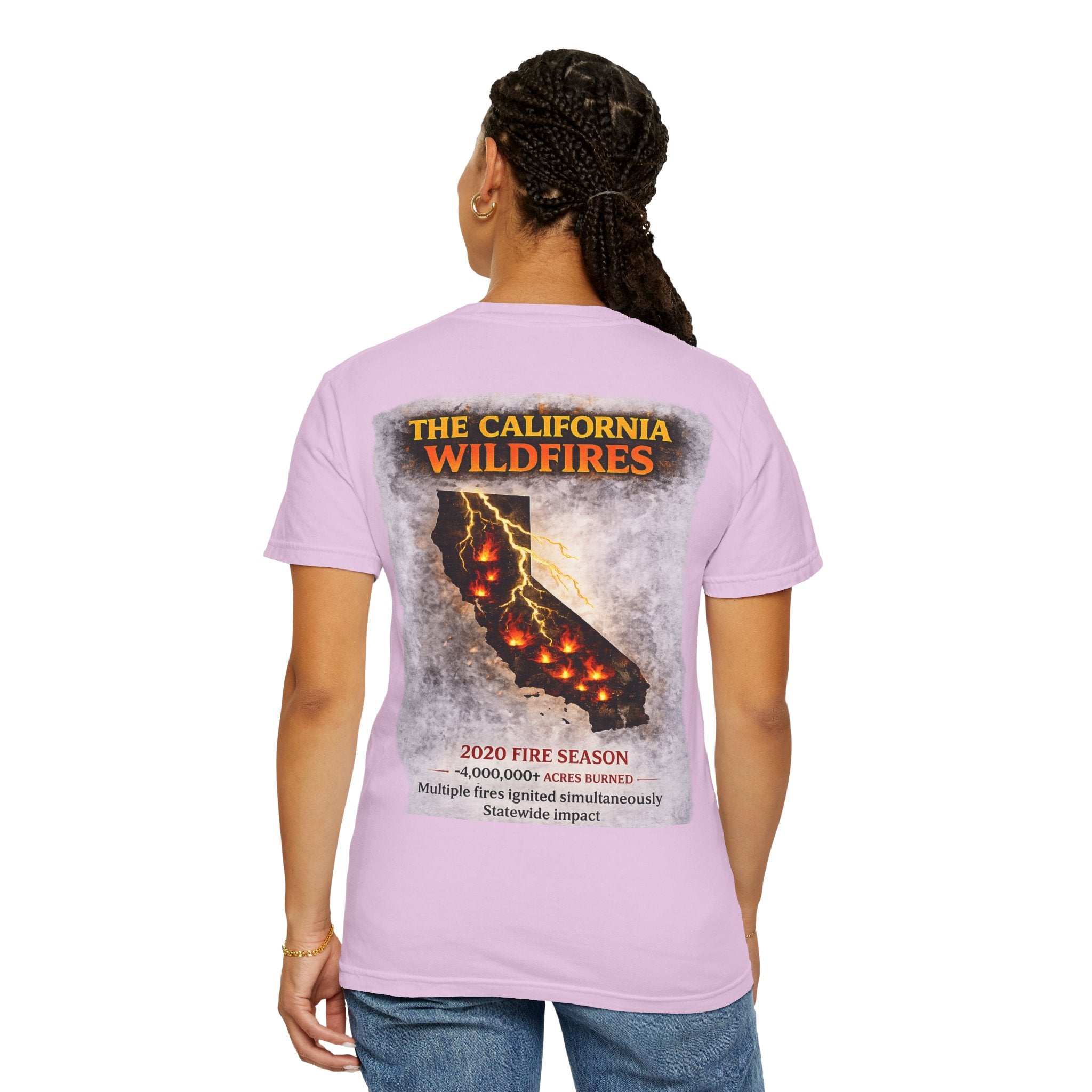 I Survived 2020 — Director's Cut S2:E3 "The California Wildfires" | Wildfire Edition Memorial Unisex Garment-Dyed T-shirt
