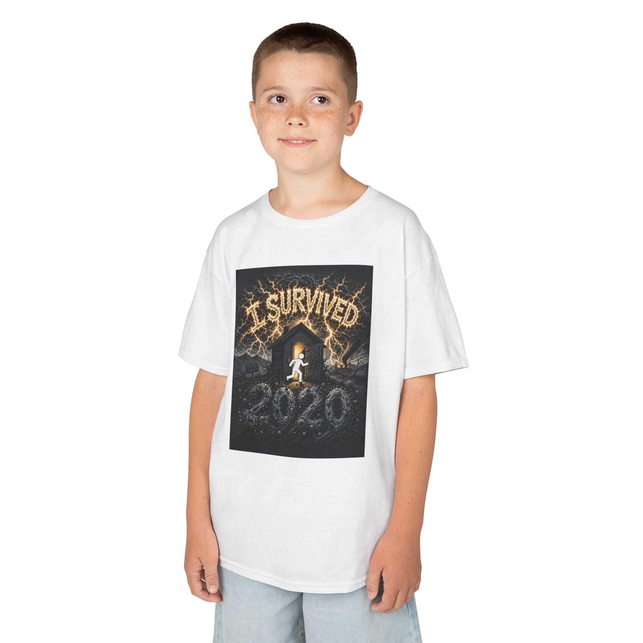 I Survived 2020 — Original Design Teaser Tee | Season 1 Premiere Drop Kids Heavy Cotton™ Tee