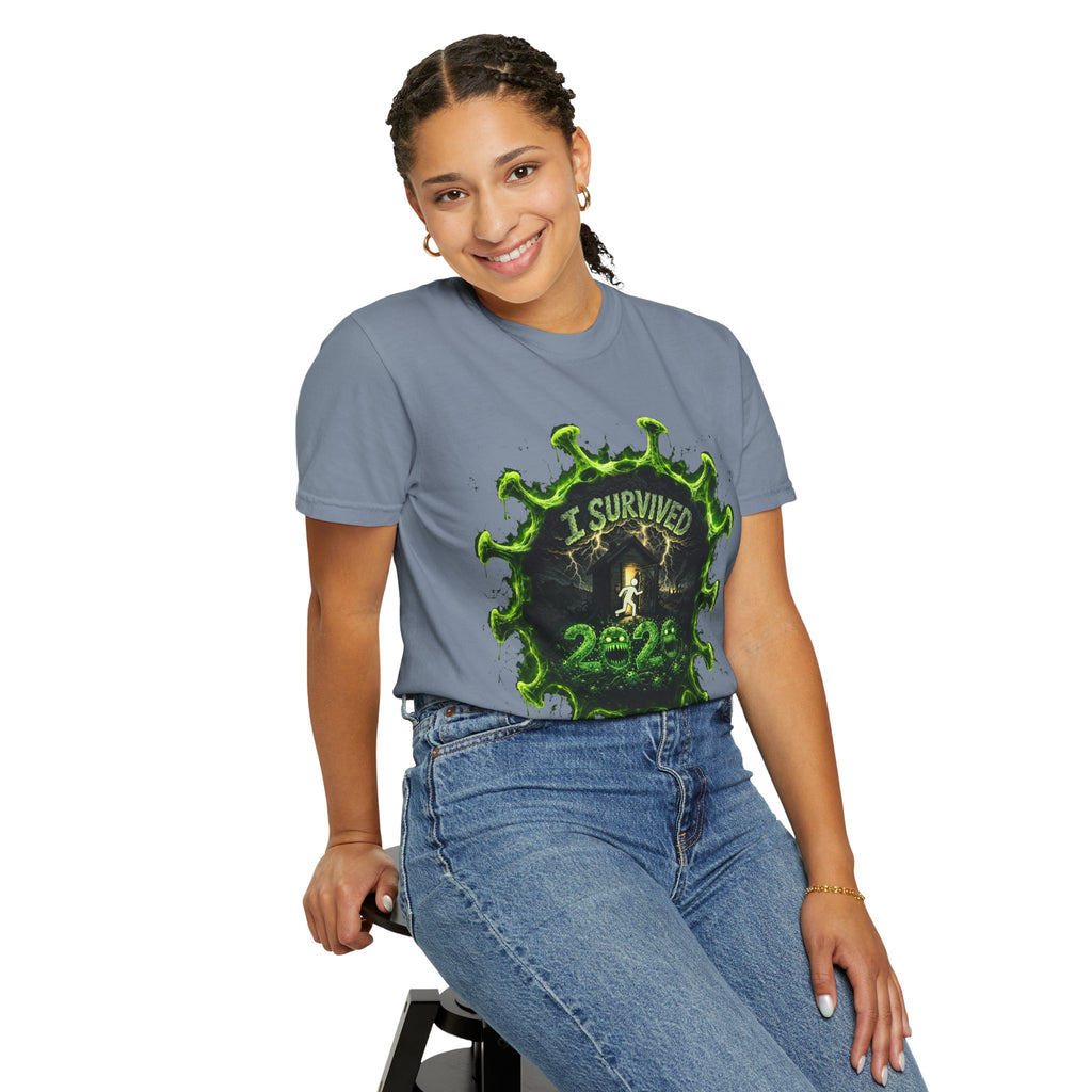 I Survived 2020 — Director's Cut S1:E4 "Mask Madness Mayhem Moment" | Pandemic Edition Unisex Garment-Dyed T-shirt