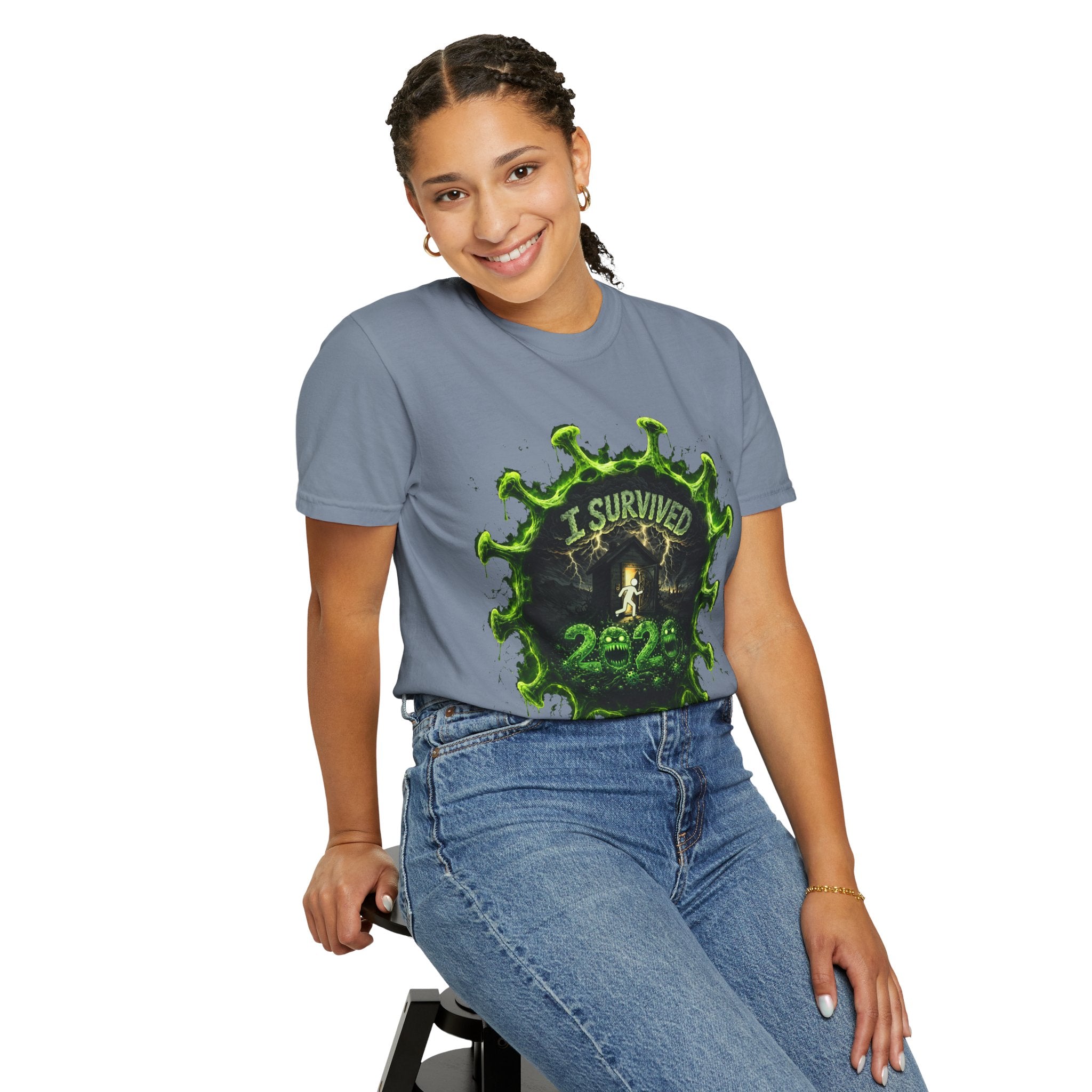 I Survived 2020 — Director's Cut S1:E4 "Mask Madness Mayhem Moment" | Pandemic Edition Unisex Garment-Dyed T-shirt