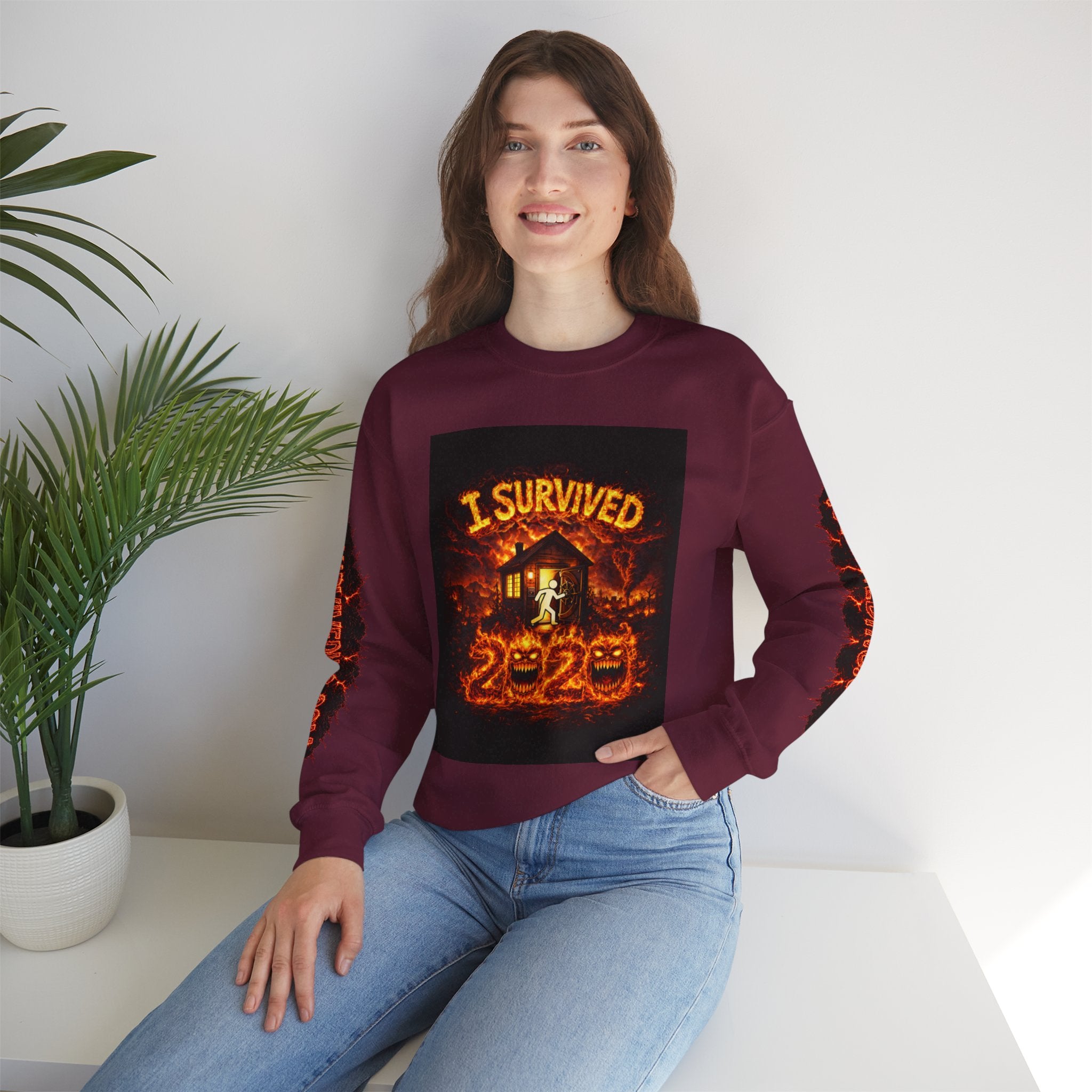 I Survived 2020 — WILDFIRES S2:E2: "The Bobcat Fire" Memorial Unisex Heavy Blend™ Crewneck Sweatshirt