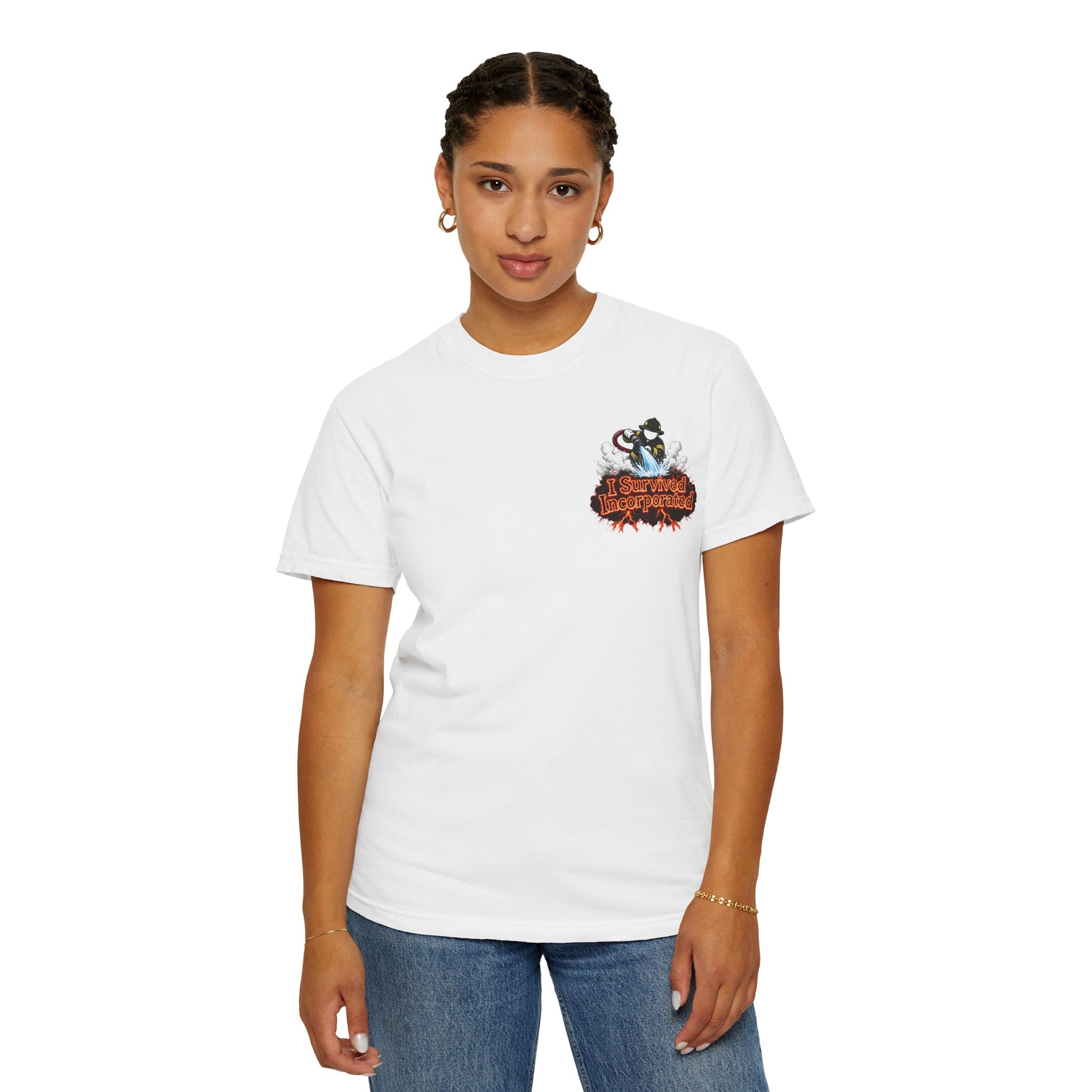I Survived 2020 — "Please Stand By" Test Pattern Tee Wildfire Signal Edition Summer Premiere Unisex Garment-Dyed T-shirt