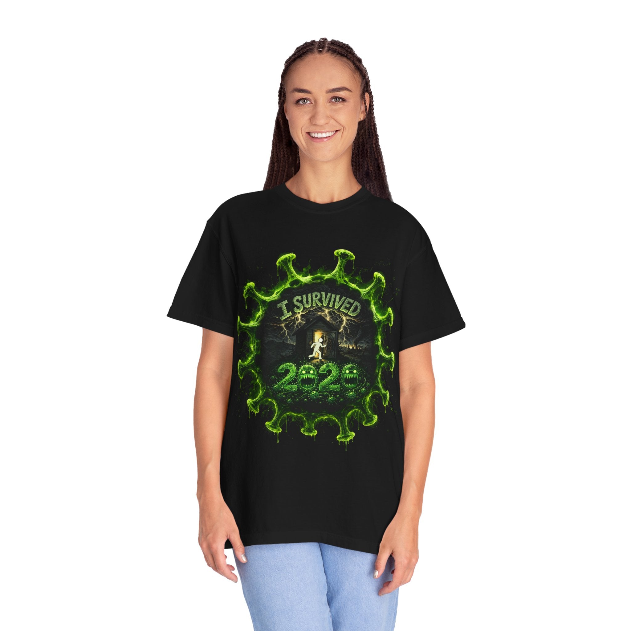 I Survived 2020 — Director's Cut S1:E4 "Mask Madness Mayhem Moment" | Pandemic Edition Unisex Garment-Dyed T-shirt