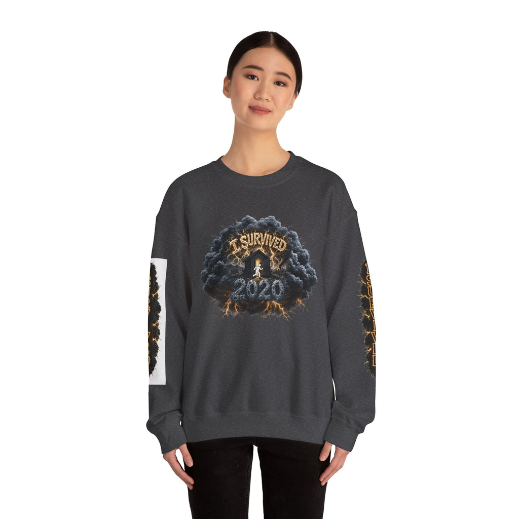 I Survived 2020 — Director's Cut Original Design Teaser Tee | Season 1 Premiere Drop Unisex Heavy Blend™ Crewneck Sweatshirt