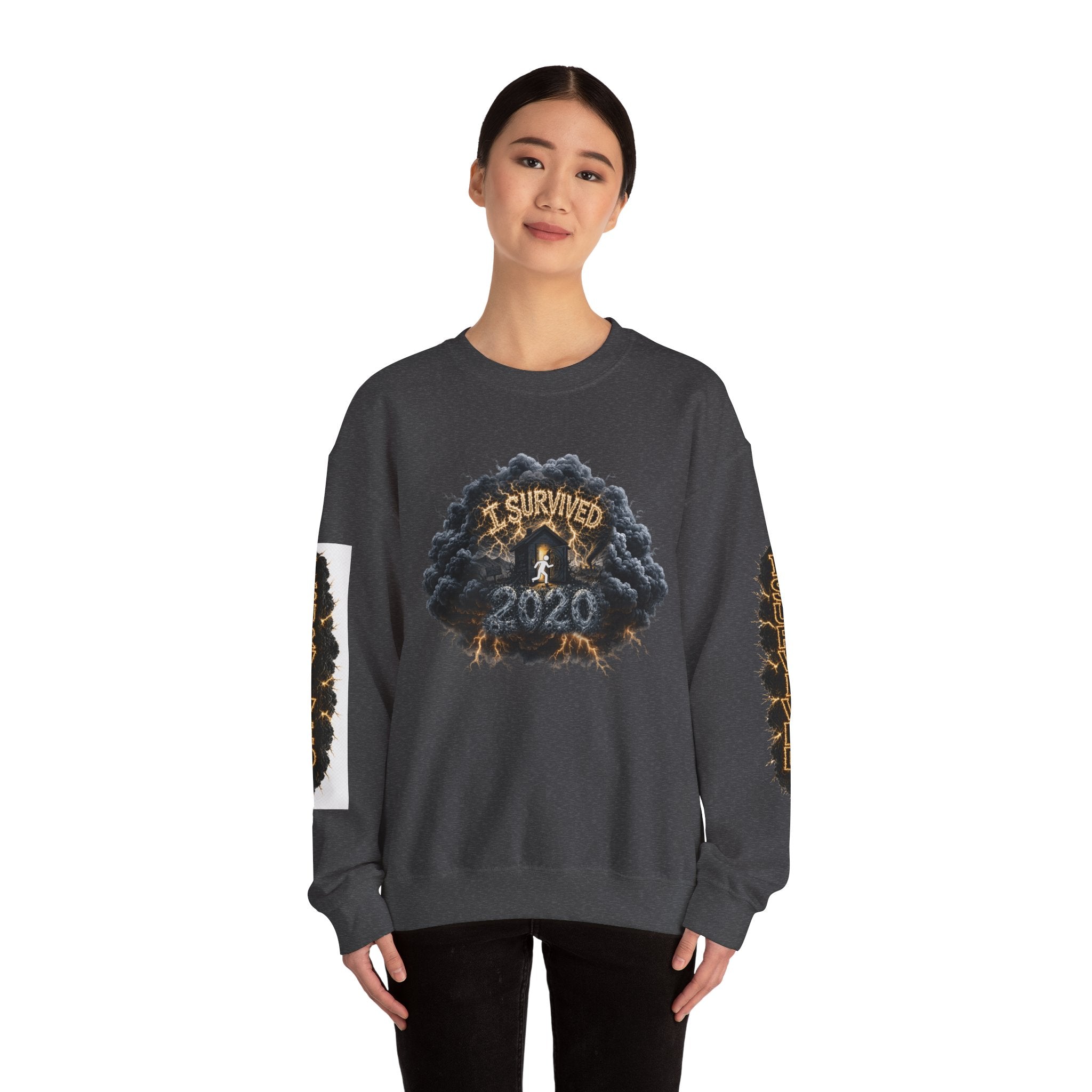 I Survived 2020 — Director's Cut Original Design Teaser Tee | Season 1 Premiere Drop Unisex Heavy Blend™ Crewneck Sweatshirt
