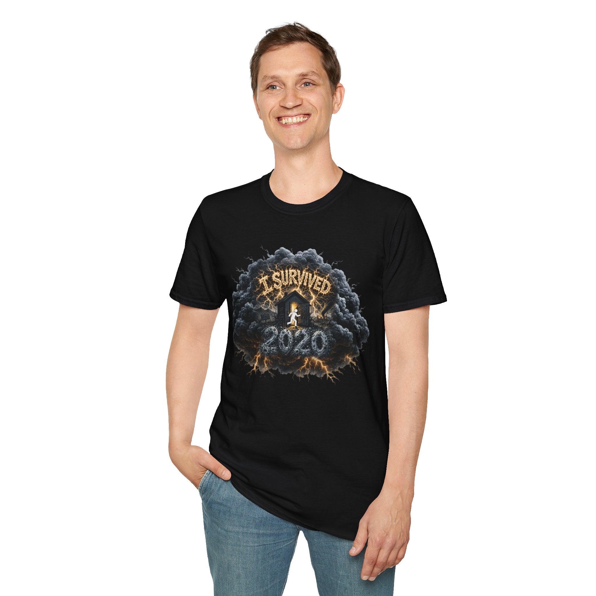 I Survived 2020 — Director's Cut Original Design Teaser Tee | Season 1 Premiere Drop Unisex Softstyle T-Shirt