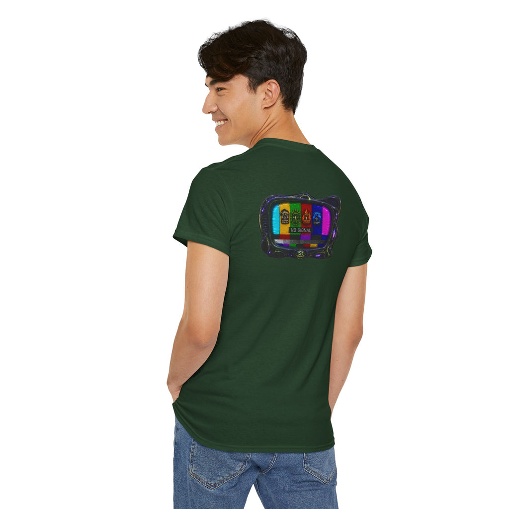 I Survived 2020 — "No Signal" Test Pattern Tee Alien Broadcast Finale Summer Premiere Unisex Heavy Cotton Tee