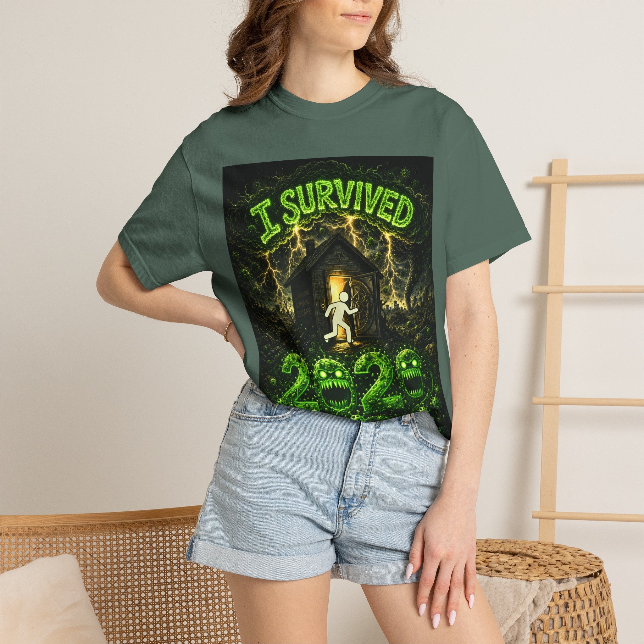 I Survived 2020 — S1:E4 "Mask Madness Mayhem Moment" | Pandemic Edition Unisex Garment-Dyed T-shirt