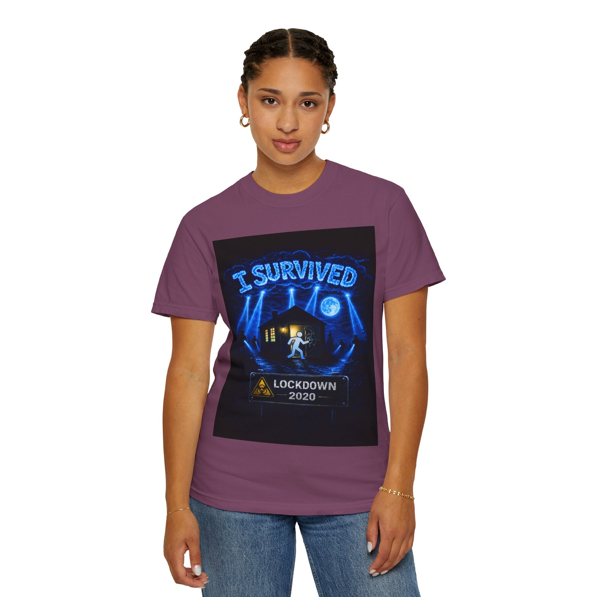I Survived 2020 — LOCKDOWN S3:E3: "Remote Schooling" Unisex Garment-Dyed T-shirt