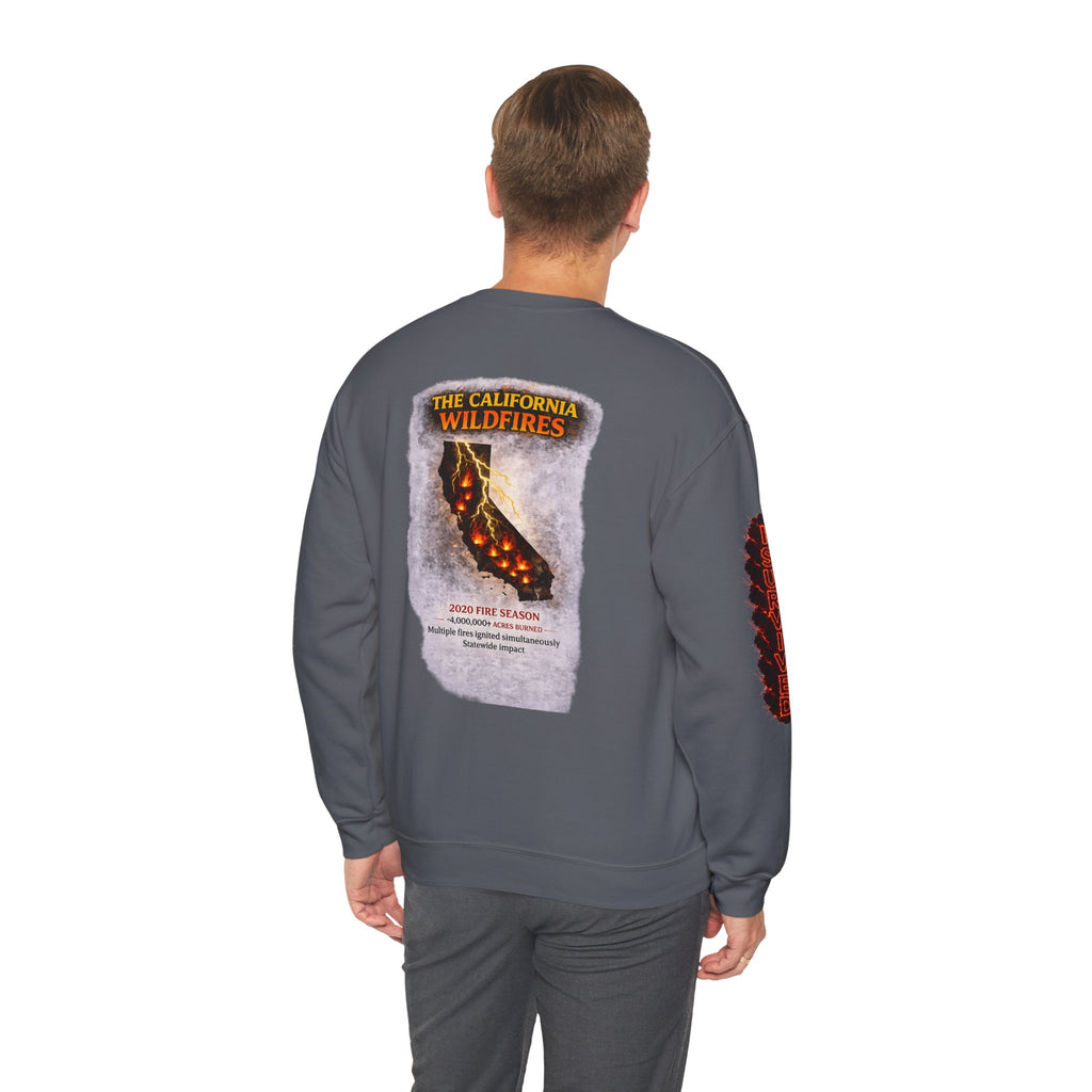 I Survived 2020 — WILDFIRES S2:E3: Director's Cut "The California Wildfires" Memorial Unisex Heavy Blend™ Crewneck Sweatshirt