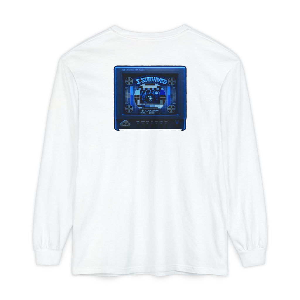 I Survived 2020 — "Please Stand By" Test Pattern Tee Lockdown Edition Summer Exclusive Unisex Garment-Dyed Long Sleeve T-Shirt