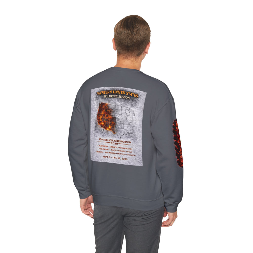 I Survived 2020 — WILDFIRES S2:E4: Director's Cut "Western U.S. Wildfire Season" Memorial Unisex Heavy Blend™ Crewneck Sweatshirt