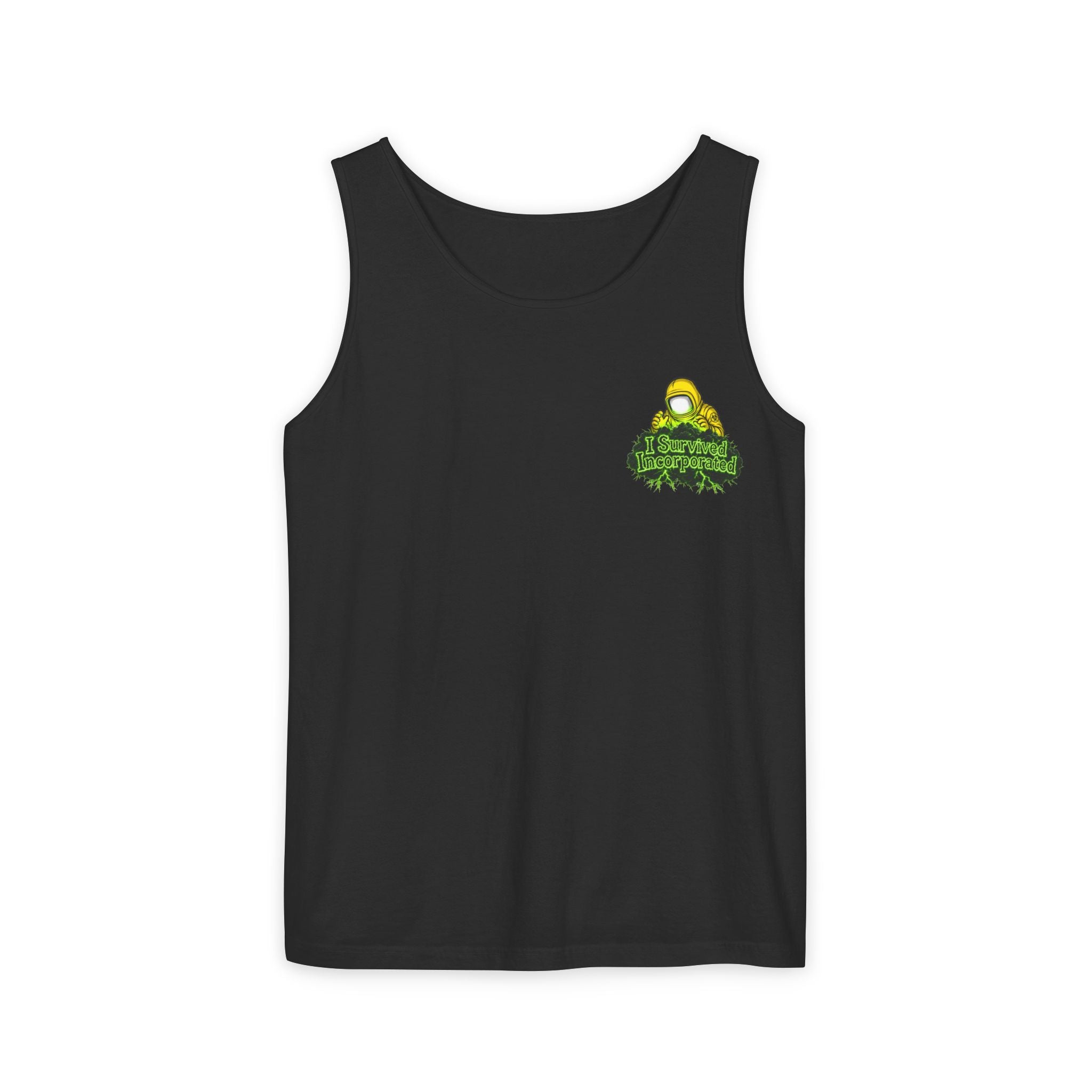 I Survived 2020 — "Please Stand By" Test Pattern Toxic Signal Tee Summer Premiere Unisex Garment-Dyed Tank Top
