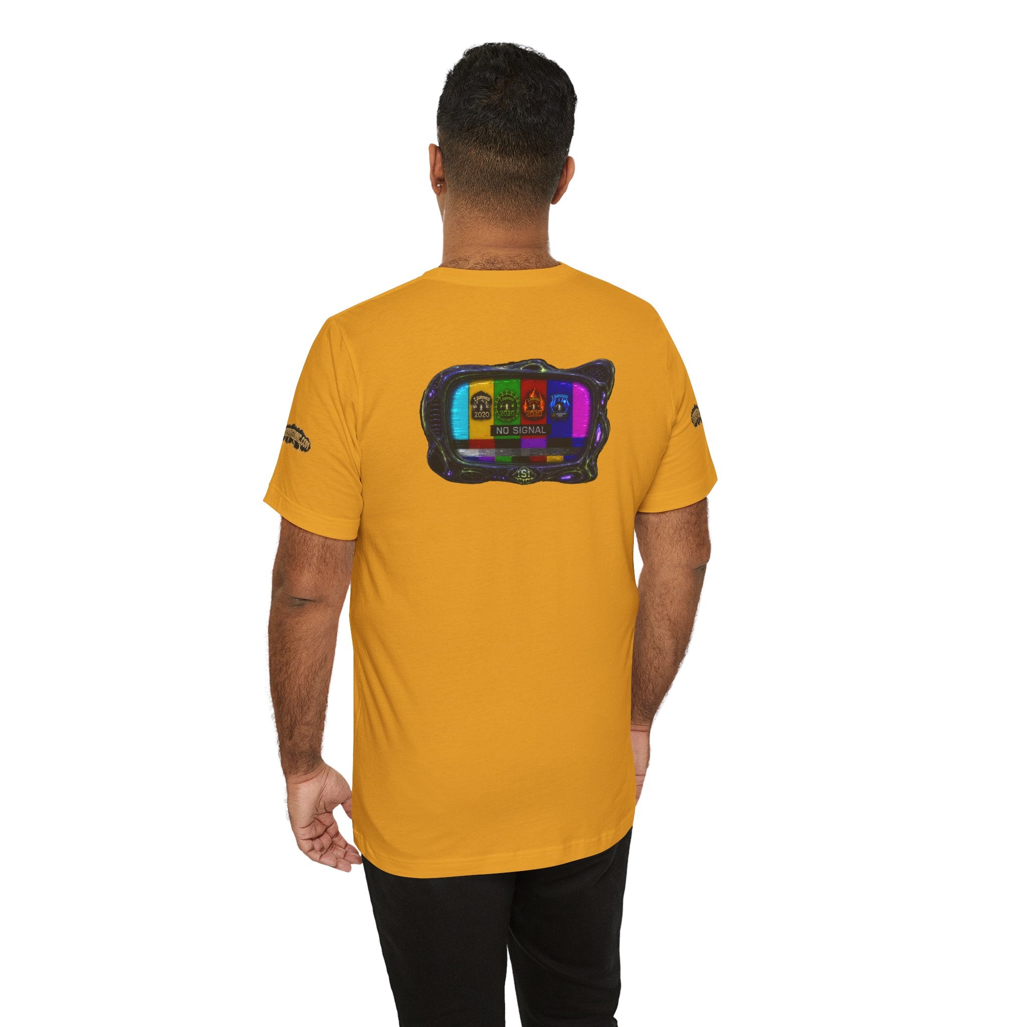 I Survived 2020 — "No Signal" Test Pattern Tee Alien Broadcast Finale Summer Premiere Unisex Jersey Short Sleeve Tee