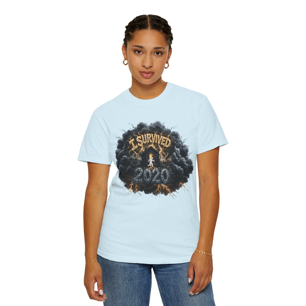 I Survived 2020 — Original Design Teaser Tee | Season 1 Premiere Drop Unisex Garment-Dyed T-shirt