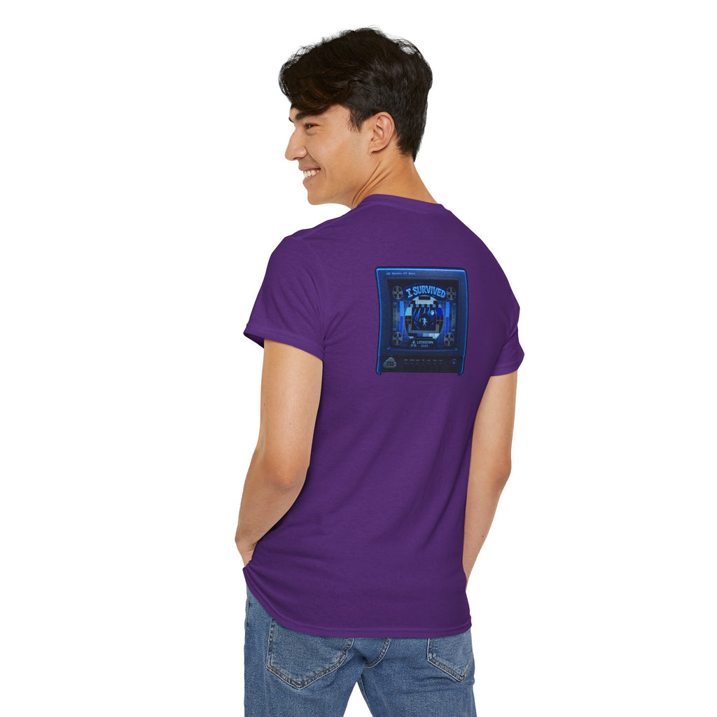 I Survived 2020 — "Please Stand By" Test Pattern Tee Lockdown Surveillance Edition Summer Exclusive Unisex Heavy Cotton Tee