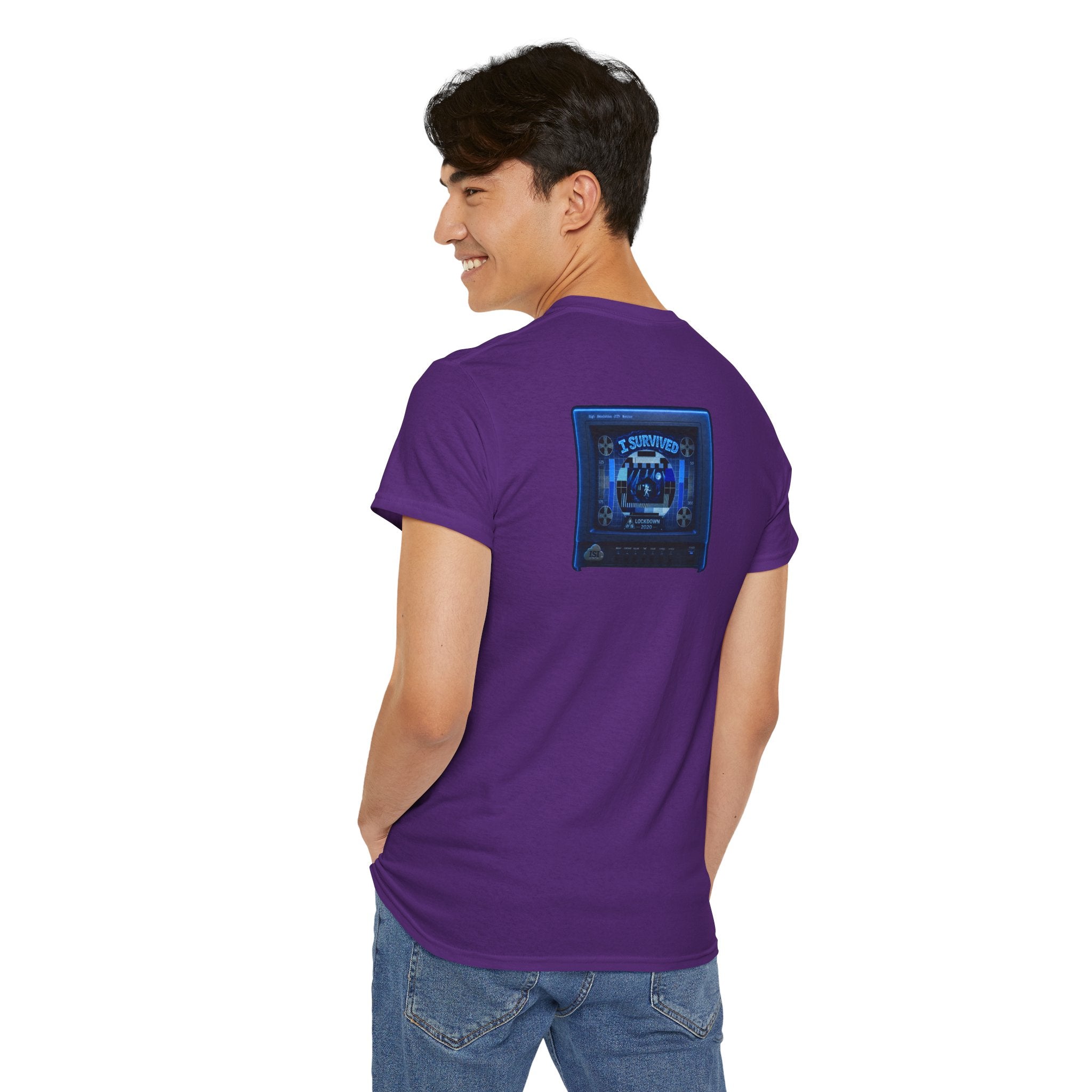 I Survived 2020 — "Please Stand By" Test Pattern Tee Lockdown Surveillance Edition Summer Exclusive Unisex Heavy Cotton Tee