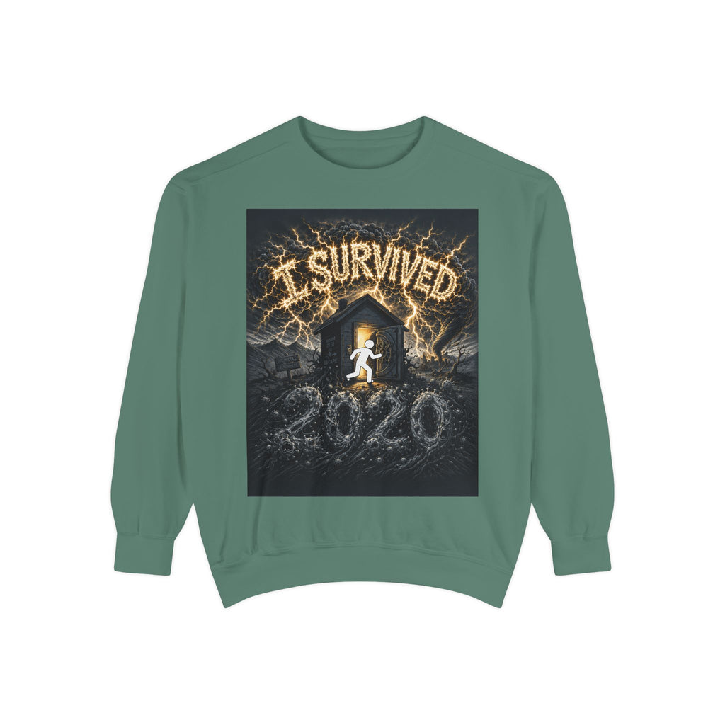 I Survived 2020 — Original PILOT Design Unisex Garment-Dyed Sweatshirt