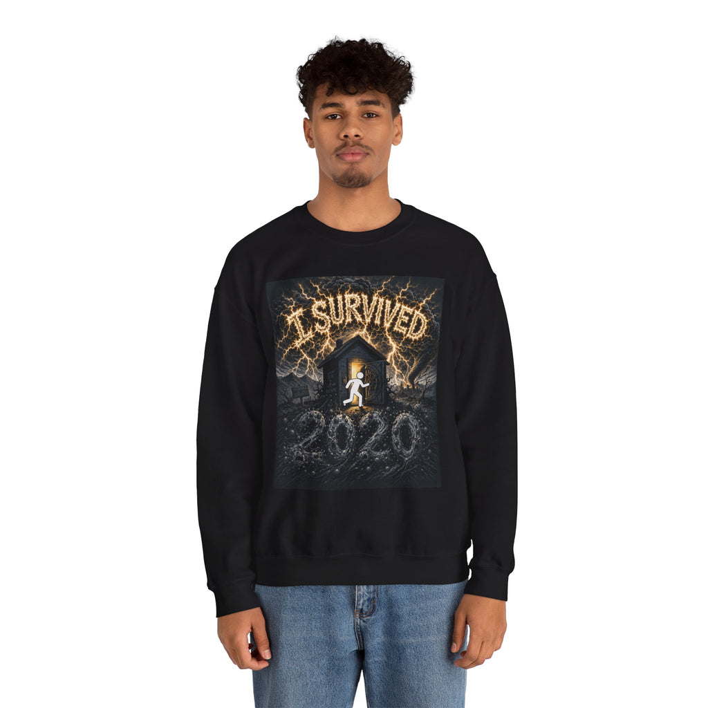 I Survived 2020 — Original Design Teaser Tee | Season 1 Premiere Drop Unisex Heavy Blend™ Crewneck Sweatshirt