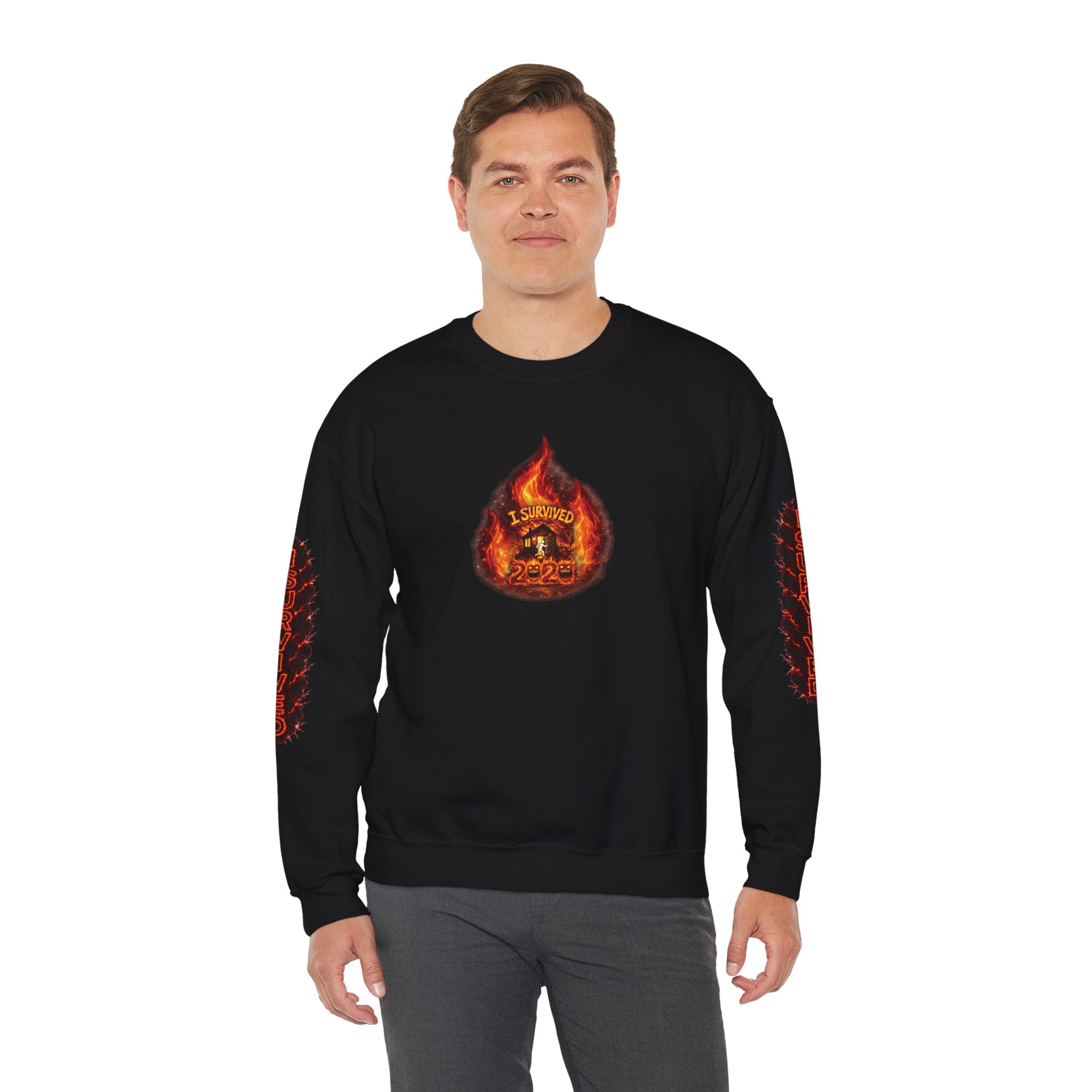 I Survived 2020 — WILDFIRES S2:E1: Director's Cut "Berry Creek" Memorial Unisex Heavy Blend™ Crewneck Sweatshirt